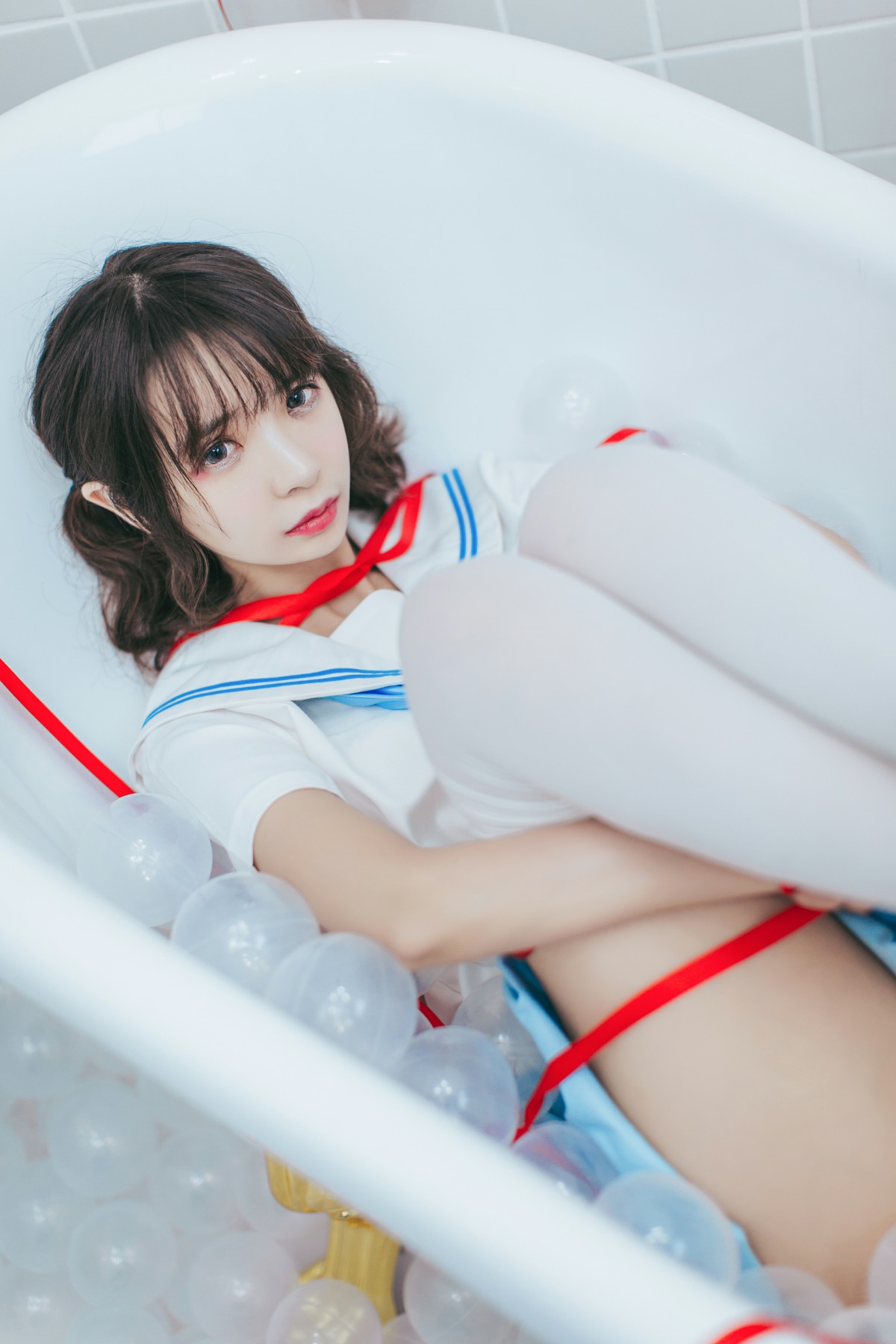 [Cosplay]疯猫ss – 睡衣与浴室的水手服 – COSPLAY