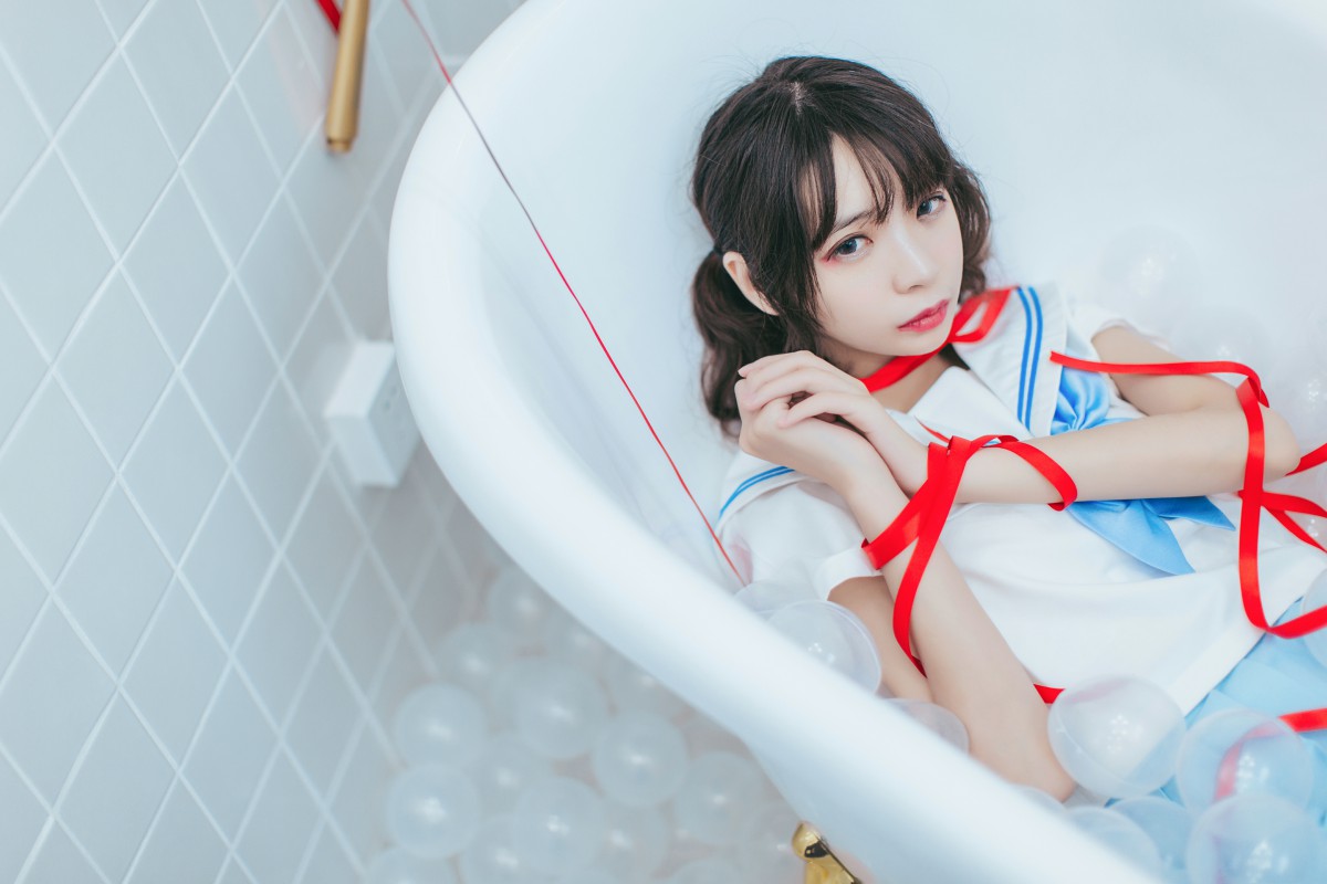 [Cosplay]疯猫ss – 睡衣与浴室的水手服 – COSPLAY