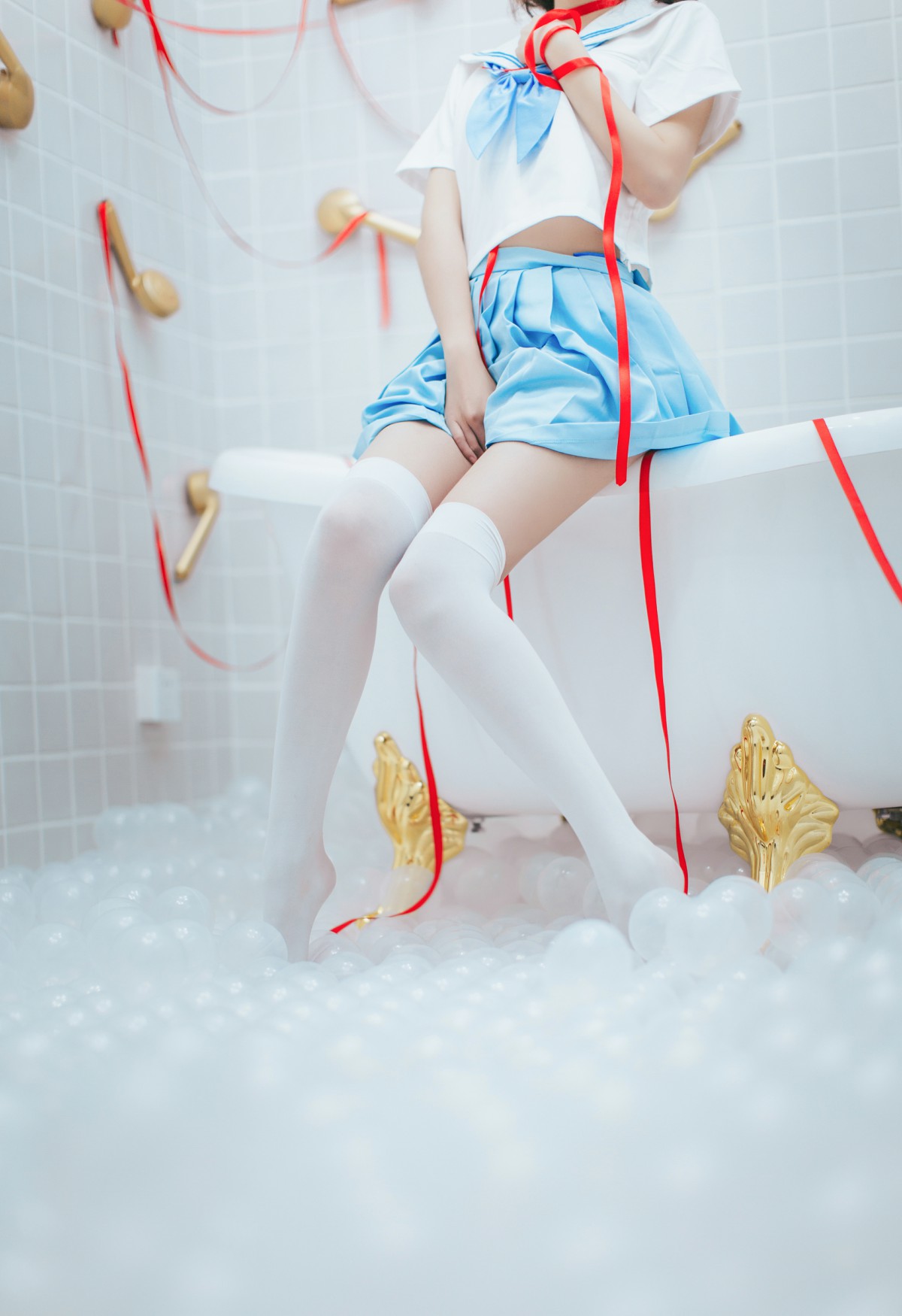 [Cosplay]疯猫ss – 睡衣与浴室的水手服 – COSPLAY