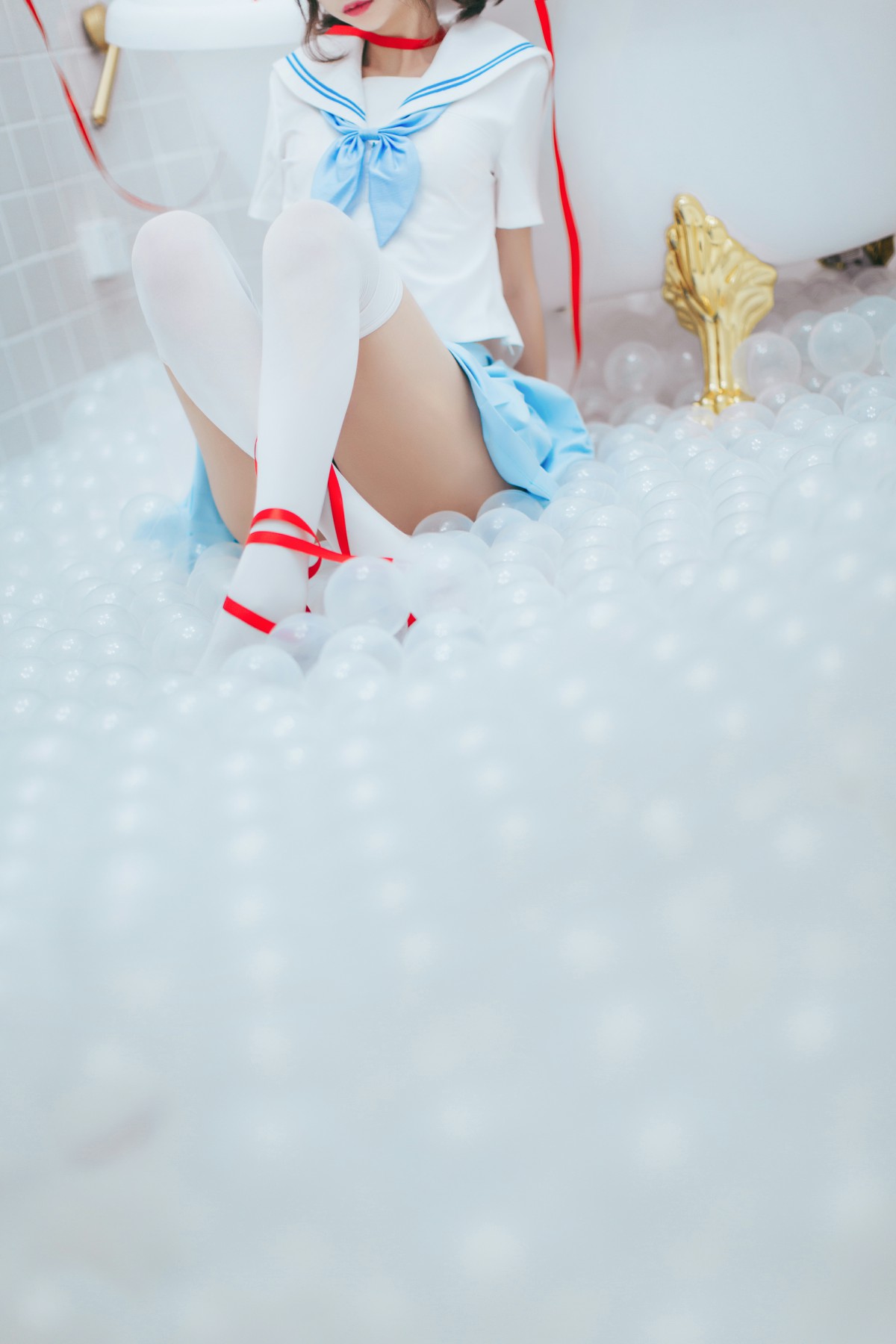 [Cosplay]疯猫ss – 睡衣与浴室的水手服 – COSPLAY