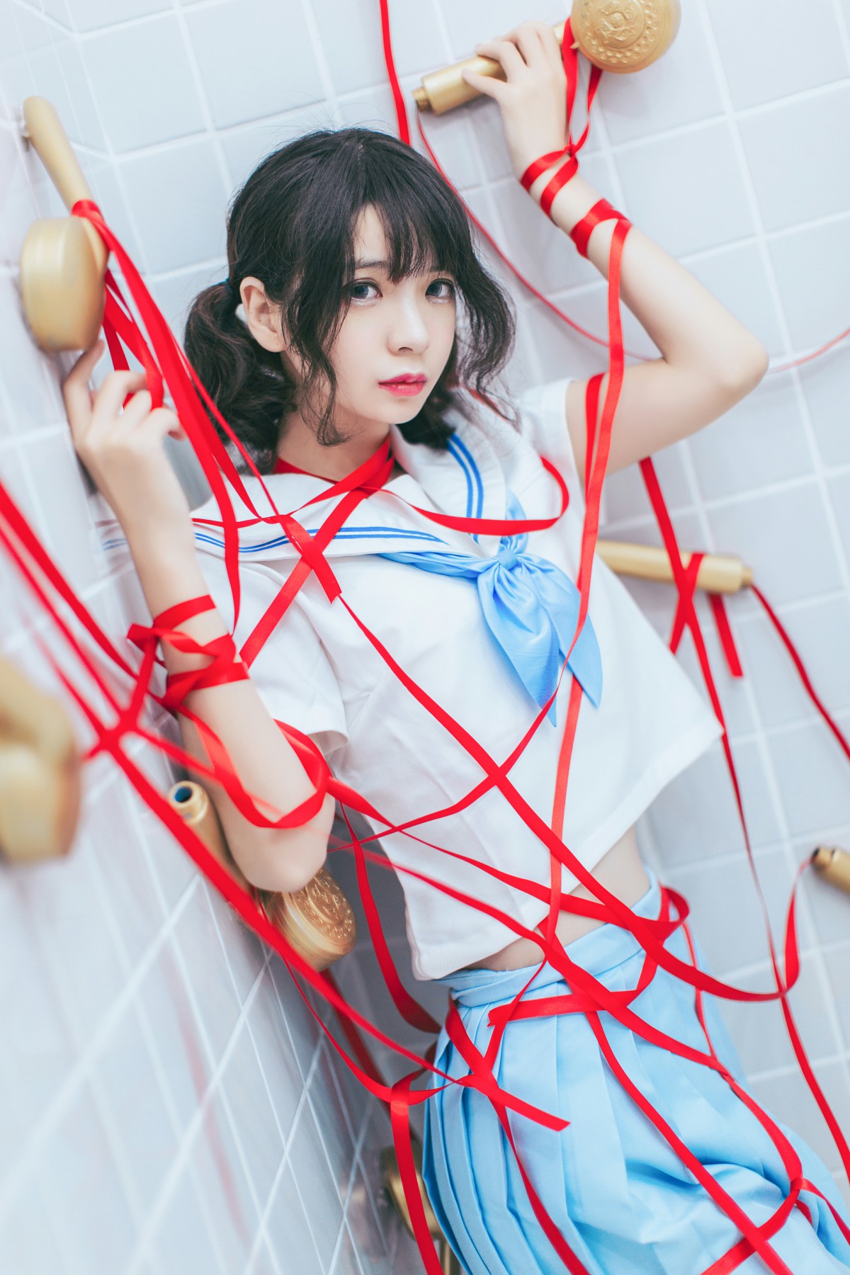 [Cosplay]疯猫ss – 睡衣与浴室的水手服 – COSPLAY