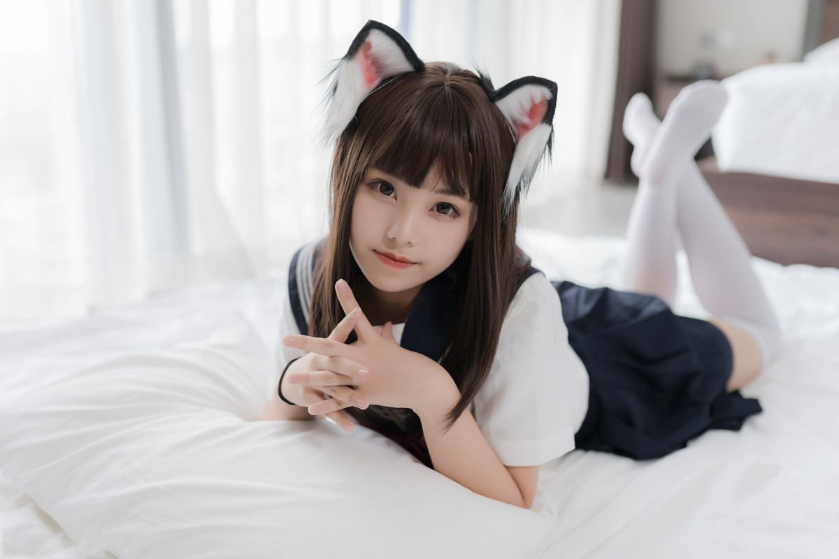 喵糖映画 VOL.002 JK白丝 – COSPLAY