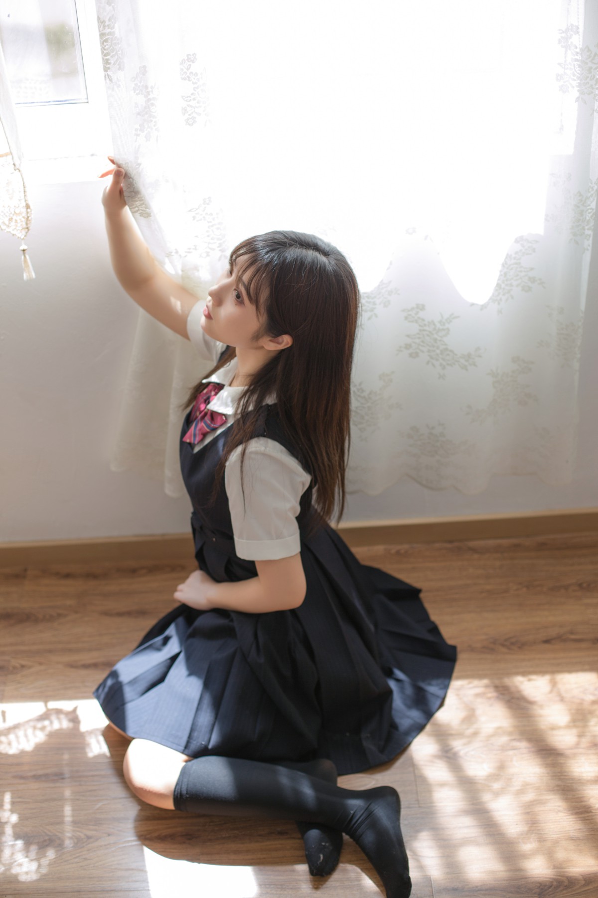 [喵糖映画]VOL.004 镜酱 文静学妹 – COSPLAY