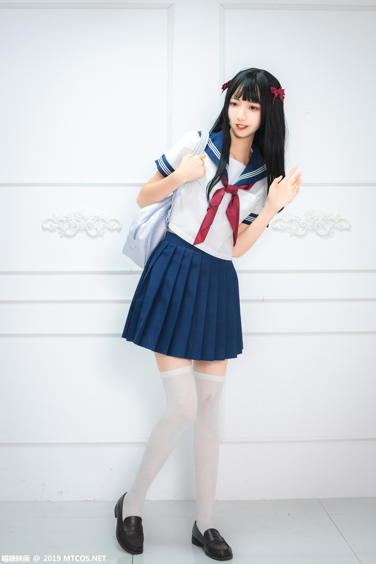 [喵糖映画]VOL.012 蓝白水手服 – COSPLAY