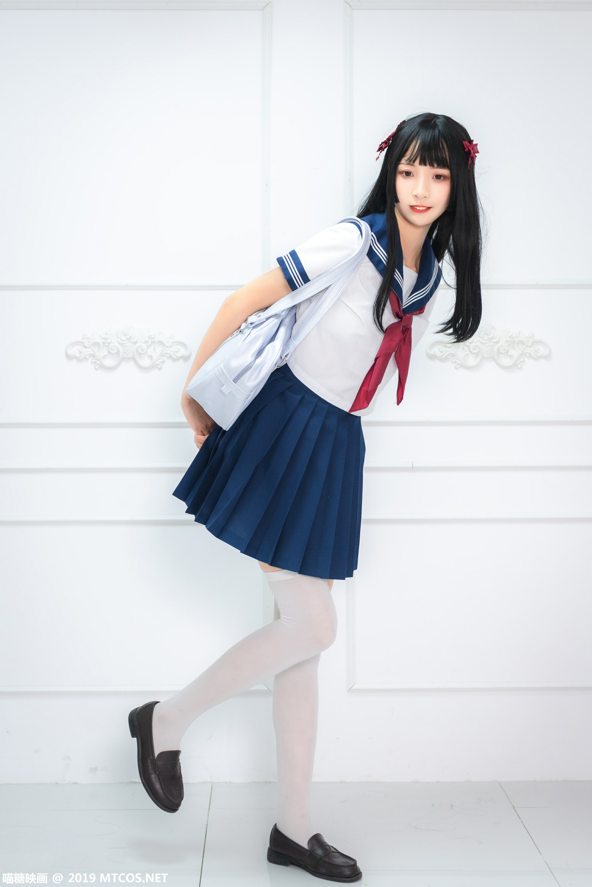 [喵糖映画]VOL.012 蓝白水手服 – COSPLAY