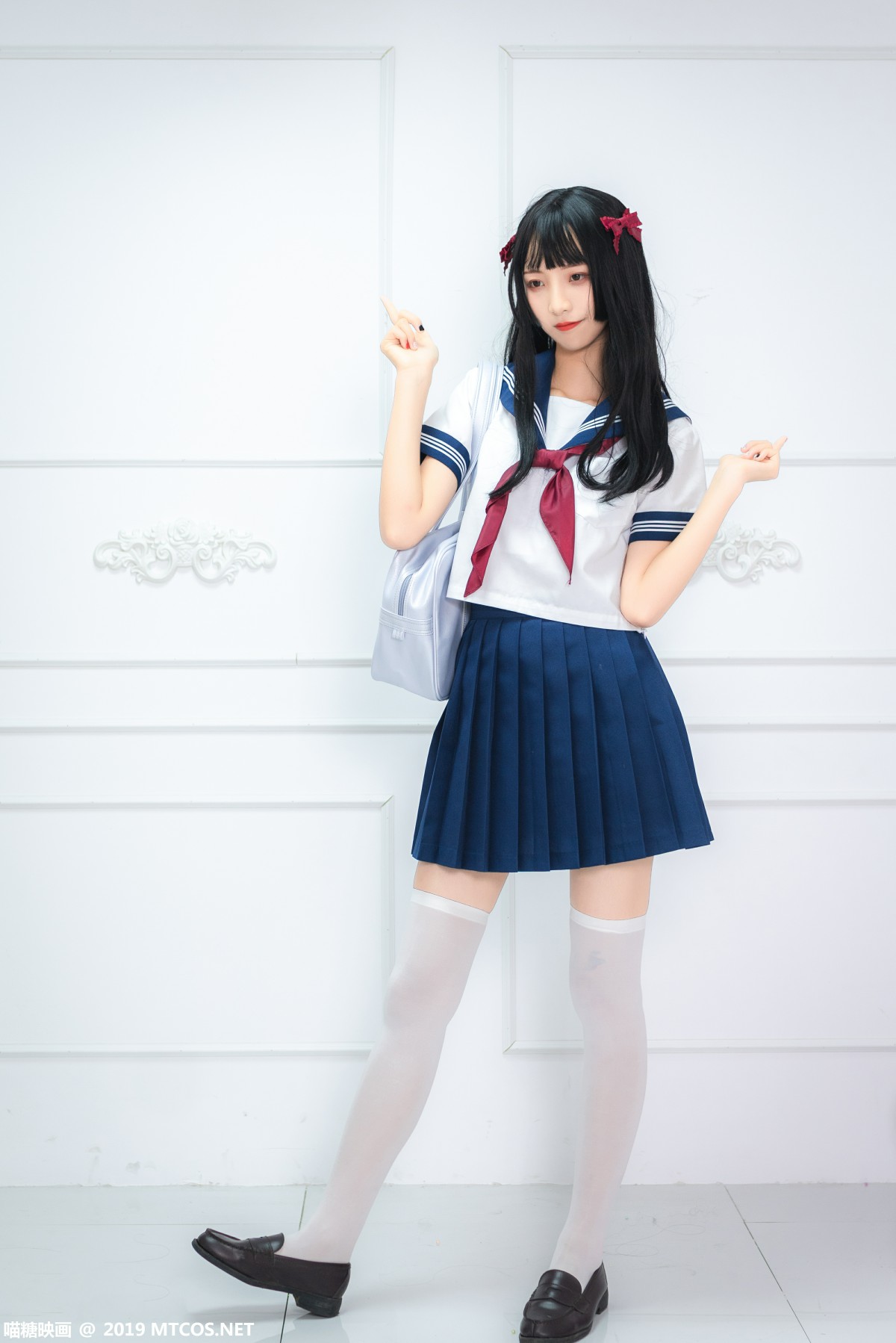 [喵糖映画]VOL.012 蓝白水手服 – COSPLAY