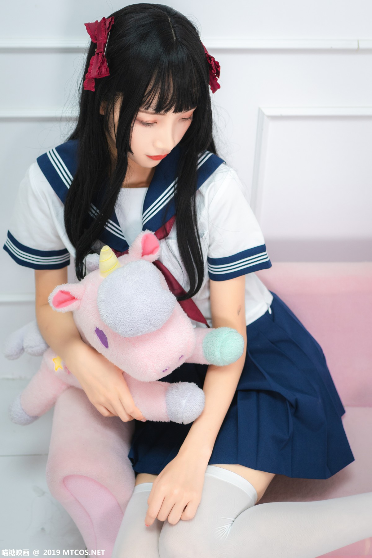 [喵糖映画]VOL.012 蓝白水手服 – COSPLAY
