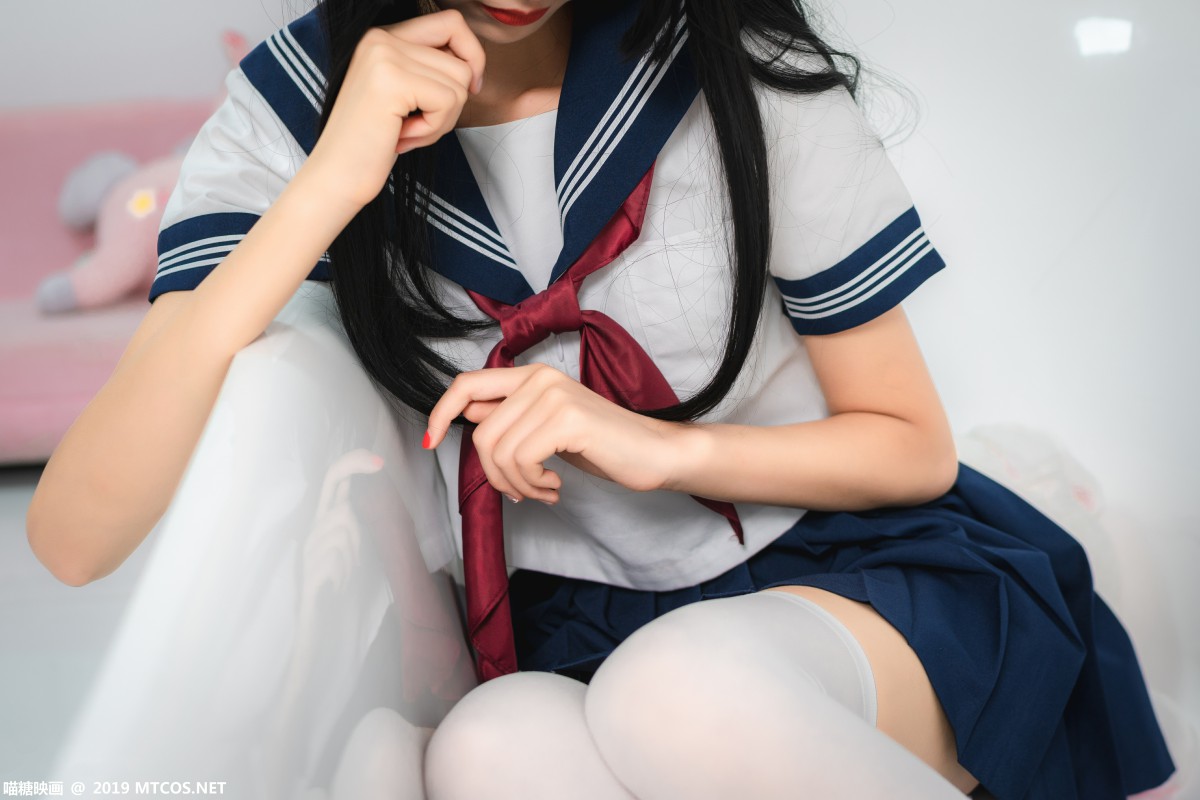 [喵糖映画]VOL.012 蓝白水手服 – COSPLAY