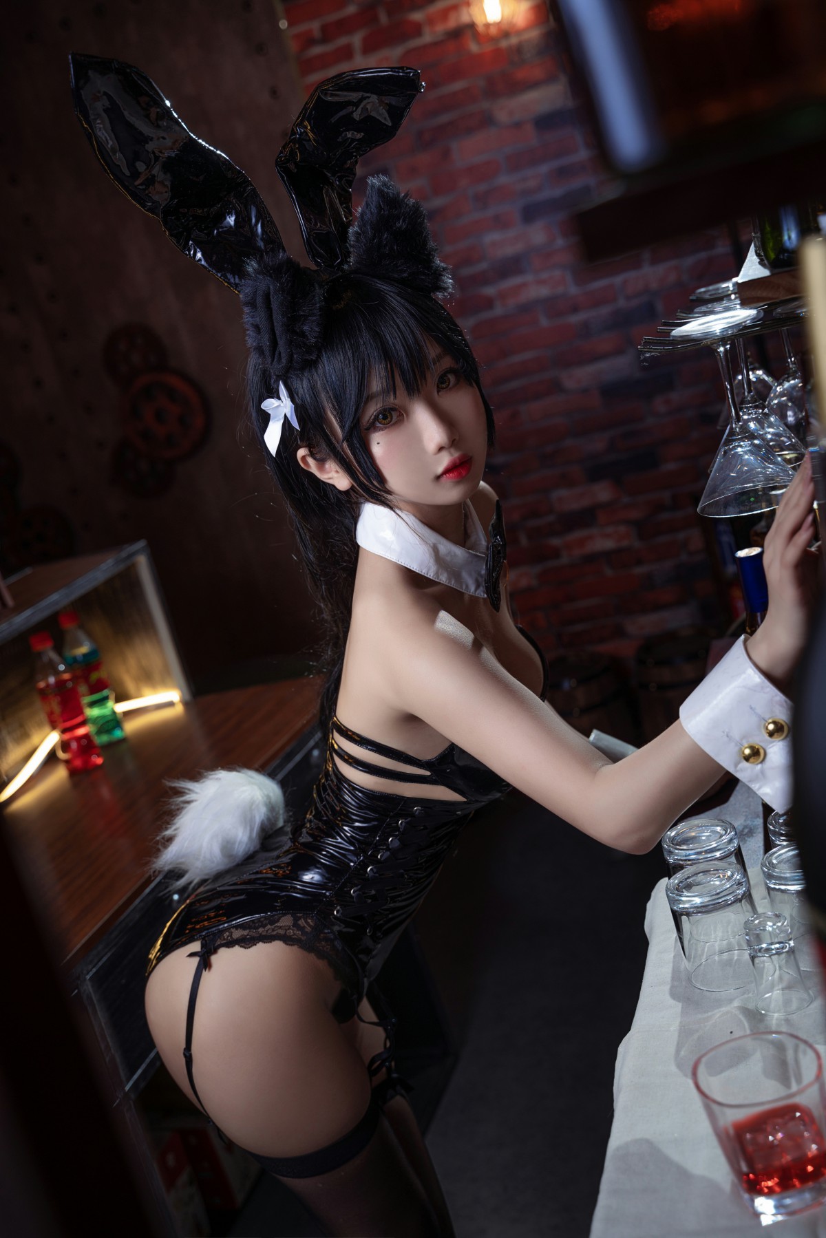 [Cosplay]鬼畜瑶在不在 – 黑色同人兔女郎 – COSPLAY