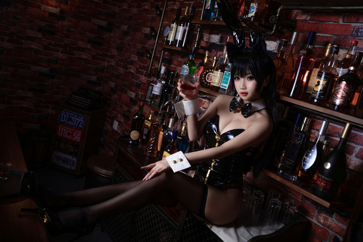[Cosplay]鬼畜瑶在不在 – 黑色同人兔女郎 – COSPLAY