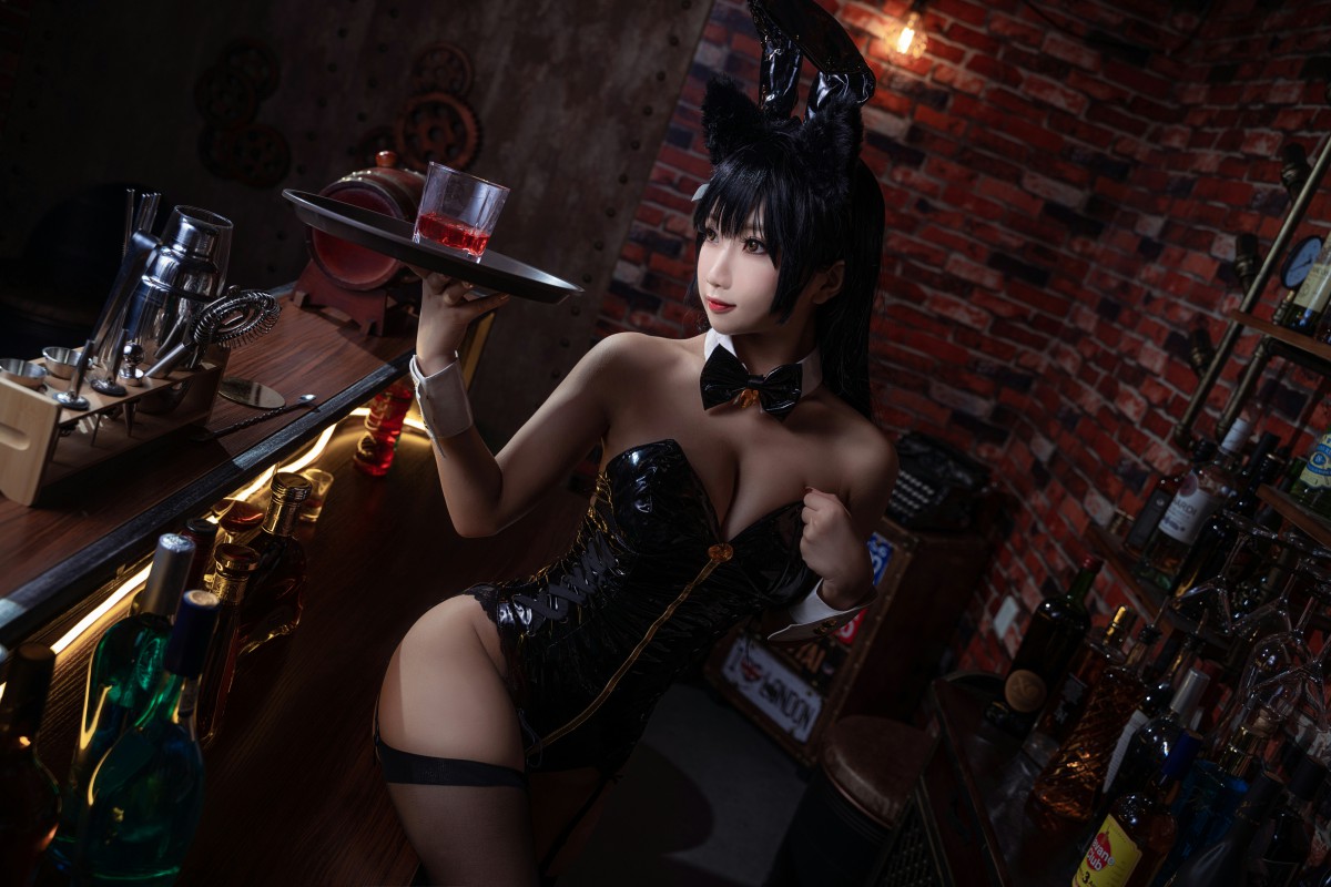 [Cosplay]鬼畜瑶在不在 – 黑色同人兔女郎 – COSPLAY