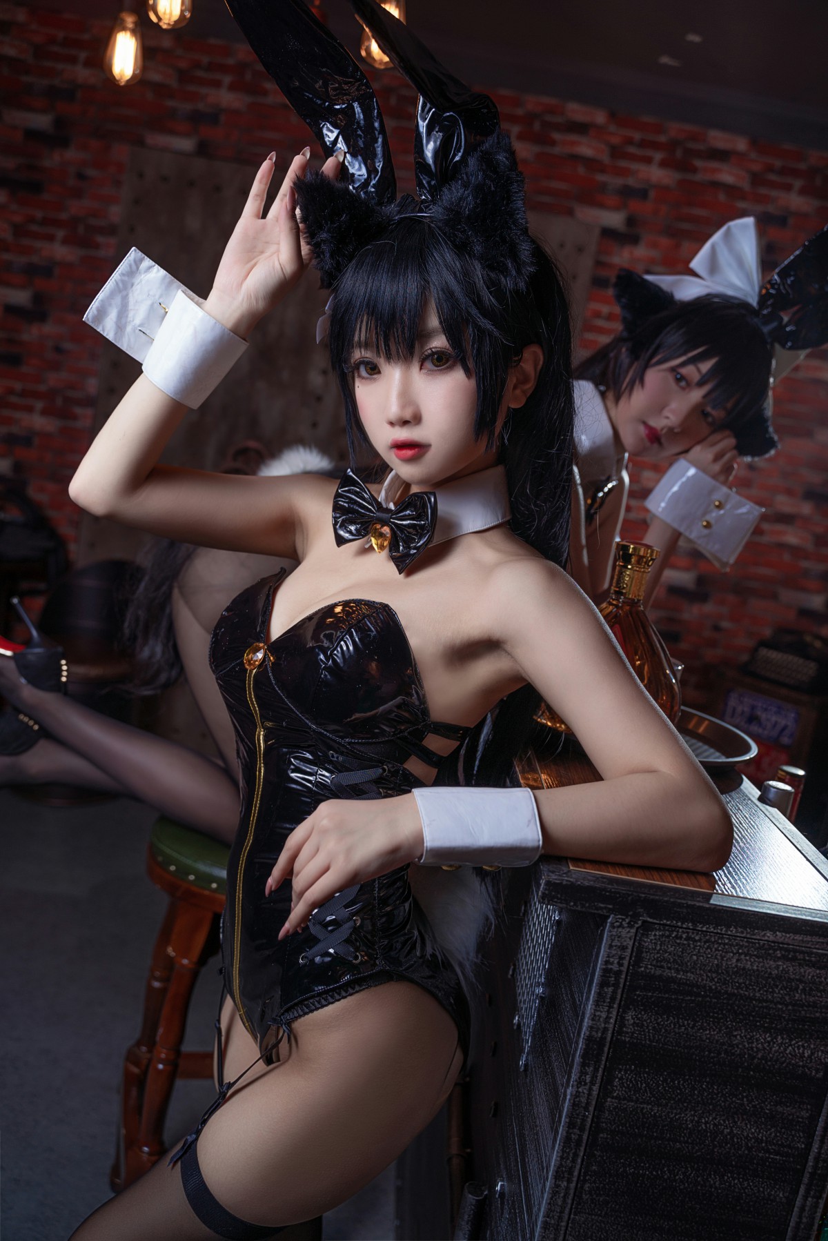 [Cosplay]鬼畜瑶在不在 – 黑色同人兔女郎 – COSPLAY