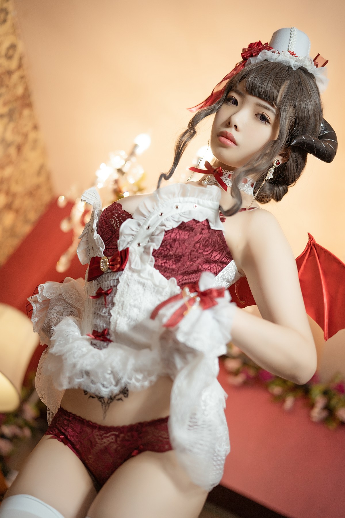 [Cosplay]雯妹不讲道理 – 魅魔 Elegant d – COSPLAY