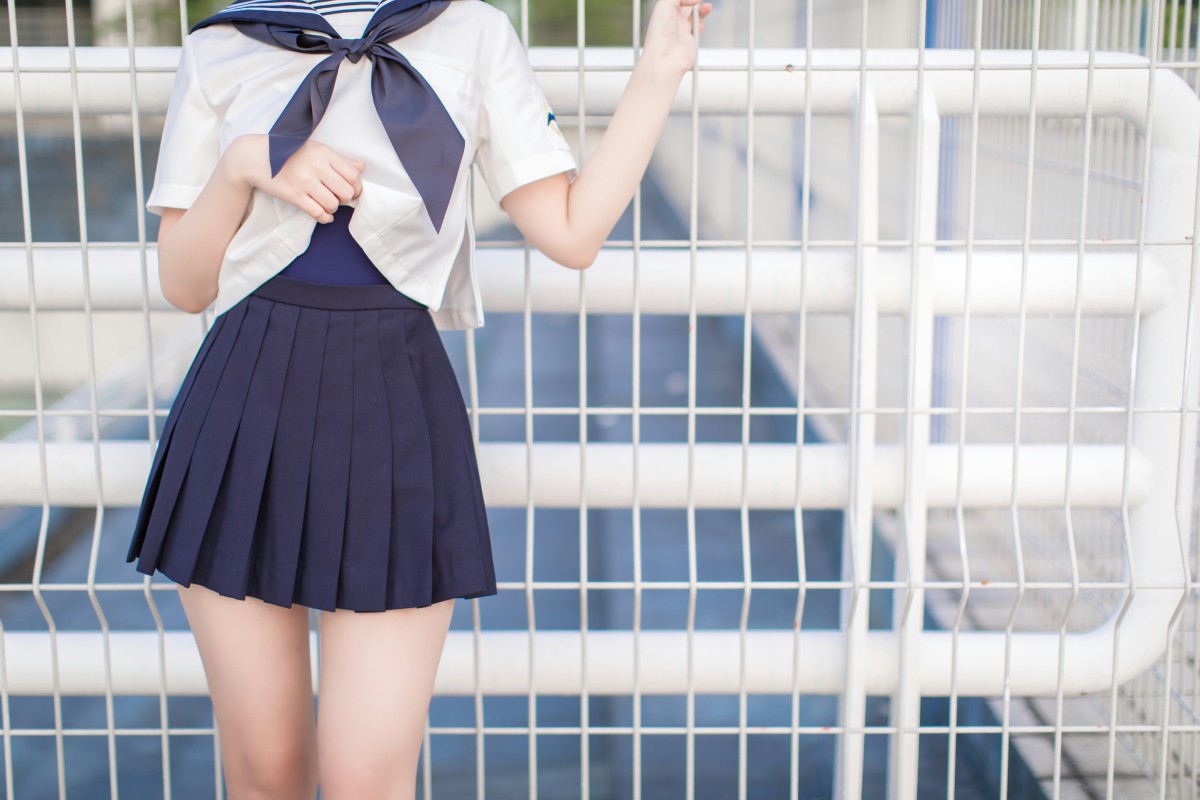 [Cosplay]雯妹不讲道理 – JK 白丝 死库水 – COSPLAY