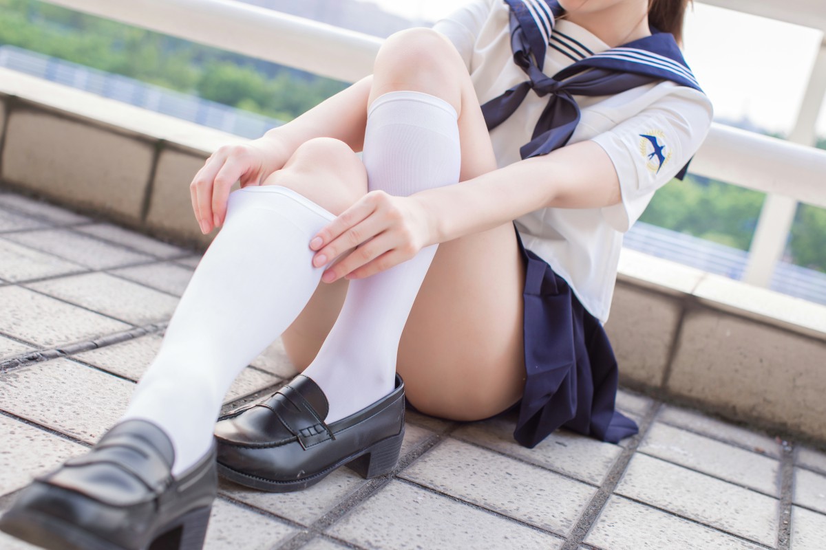 [Cosplay]雯妹不讲道理 – JK 白丝 死库水 – COSPLAY