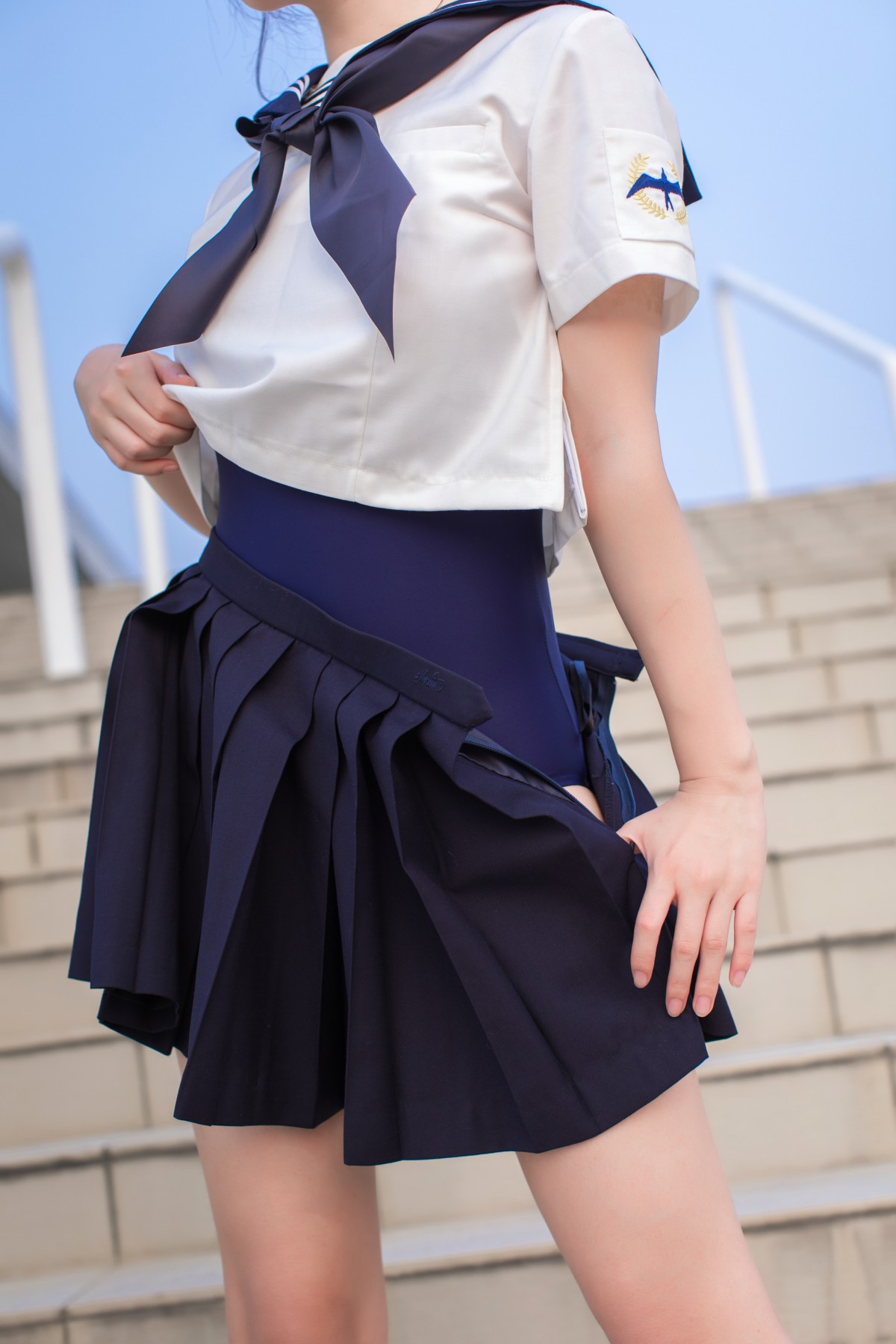 [Cosplay]雯妹不讲道理 – JK 白丝 死库水 – COSPLAY