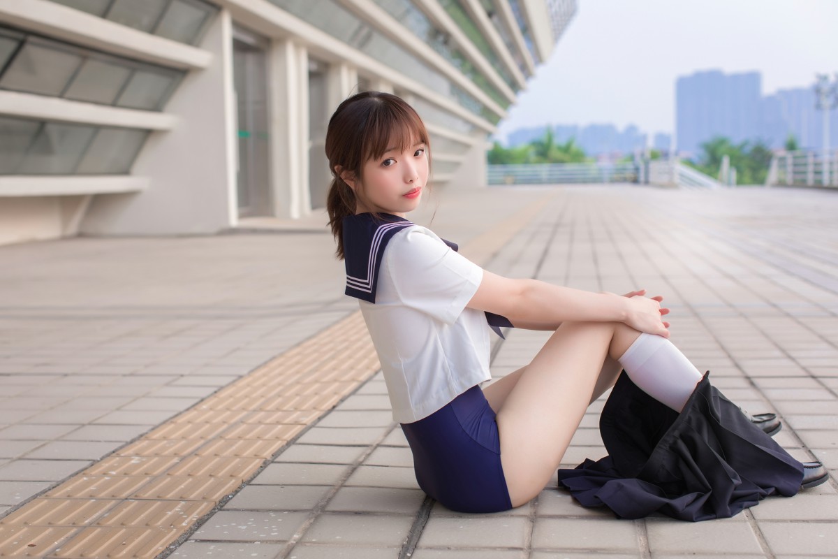 [Cosplay]雯妹不讲道理 – JK 白丝 死库水 – COSPLAY