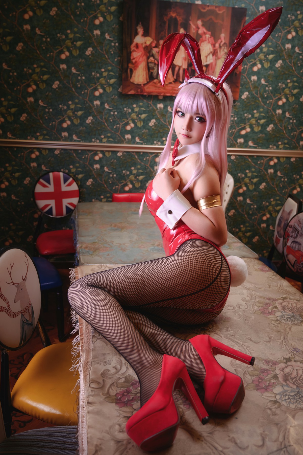 [Cosplay]抱走莫子 – 02 网袜兔女郎 – COSPLAY