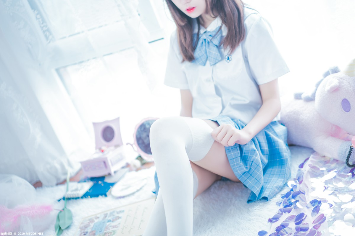 [喵糖映画]VOL.019 蓝白梦幻少女 – COSPLAY