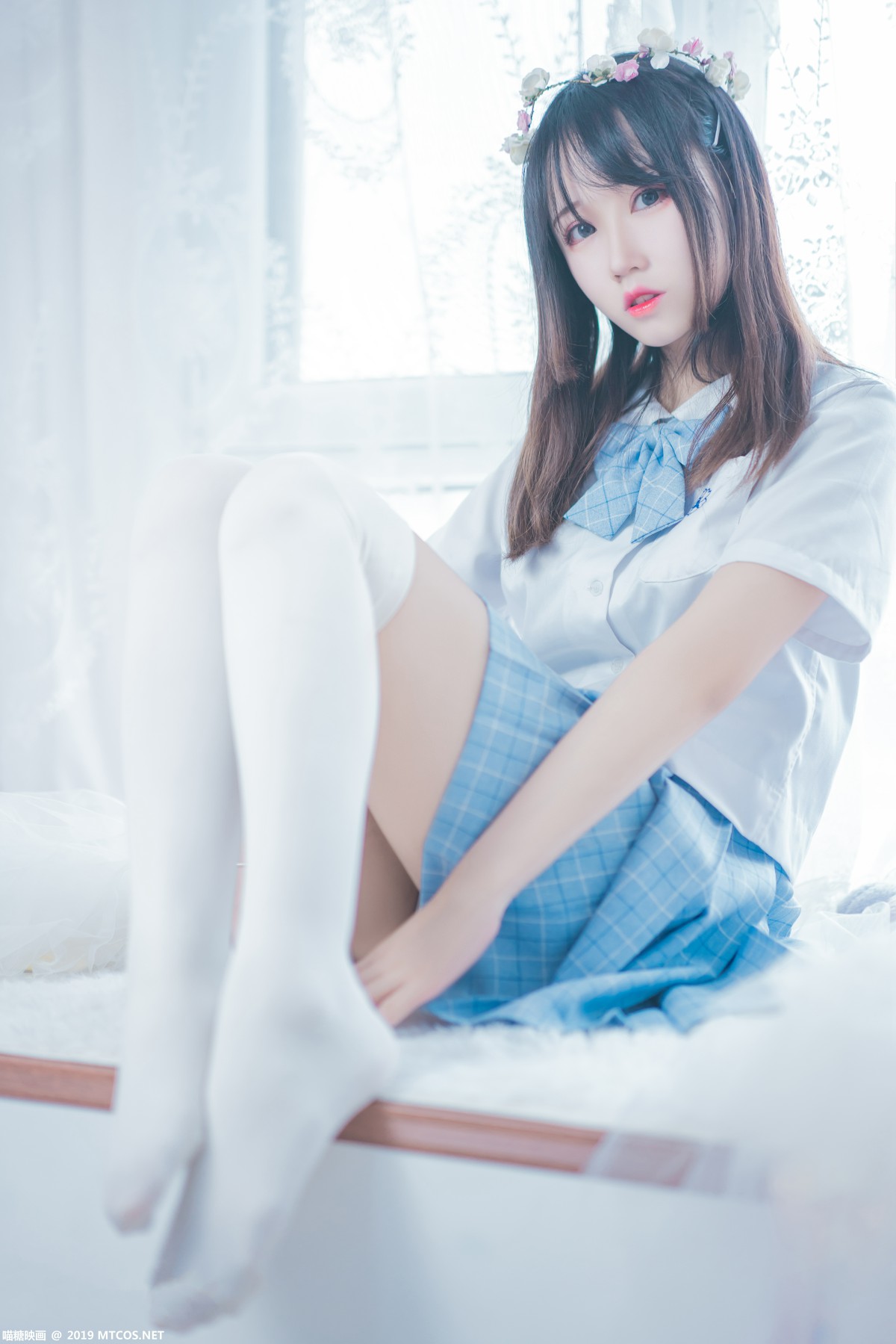 [喵糖映画]VOL.019 蓝白梦幻少女 – COSPLAY