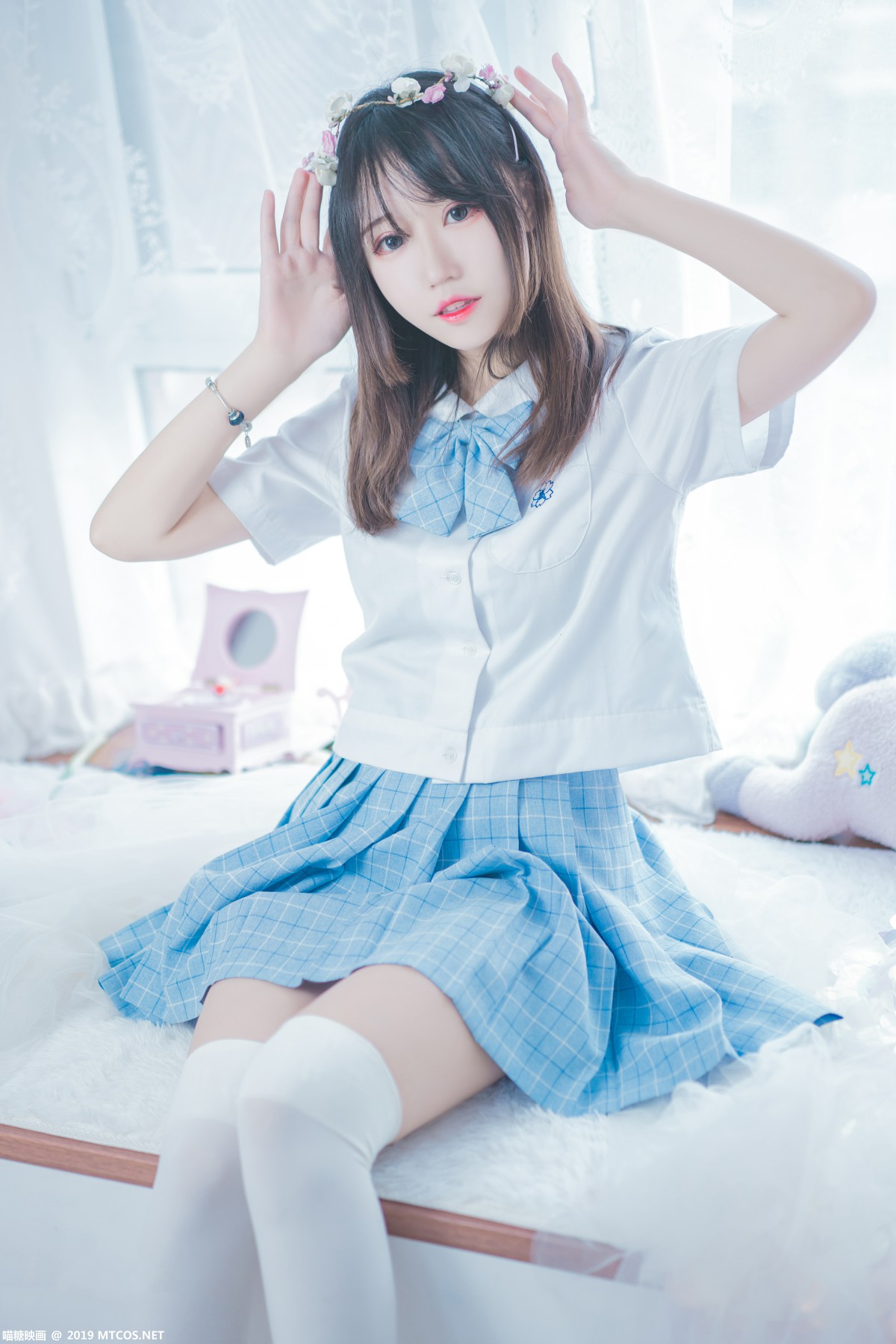 [喵糖映画]VOL.019 蓝白梦幻少女 – COSPLAY