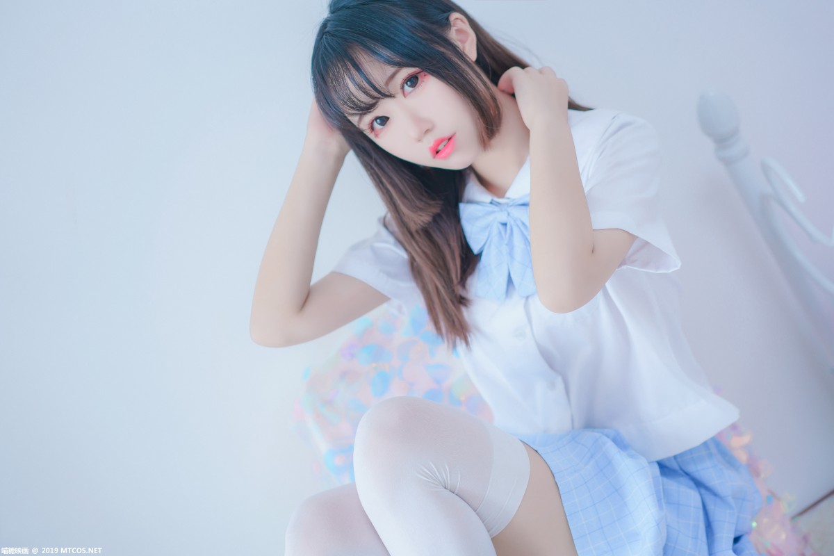[喵糖映画]VOL.019 蓝白梦幻少女 – COSPLAY