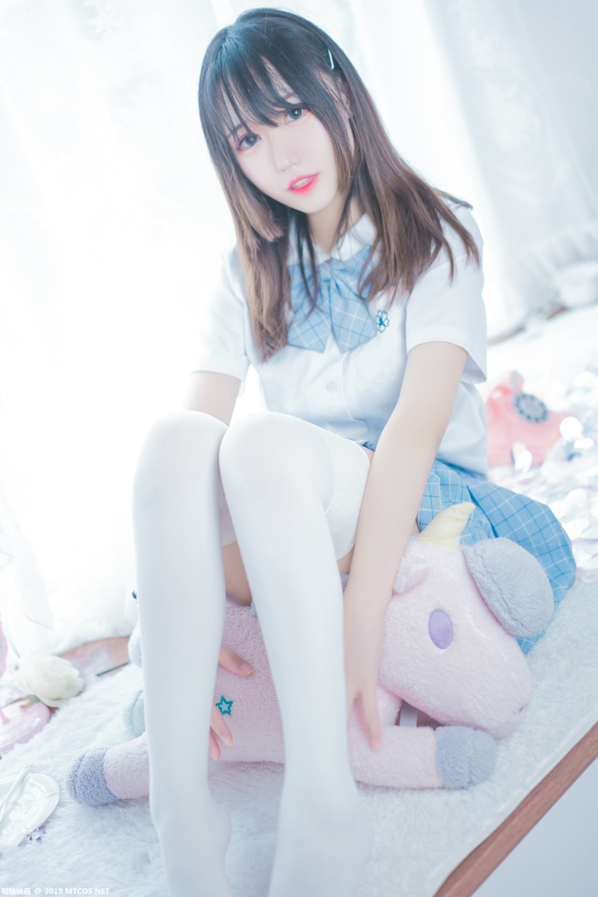 [喵糖映画]VOL.019 蓝白梦幻少女 – COSPLAY