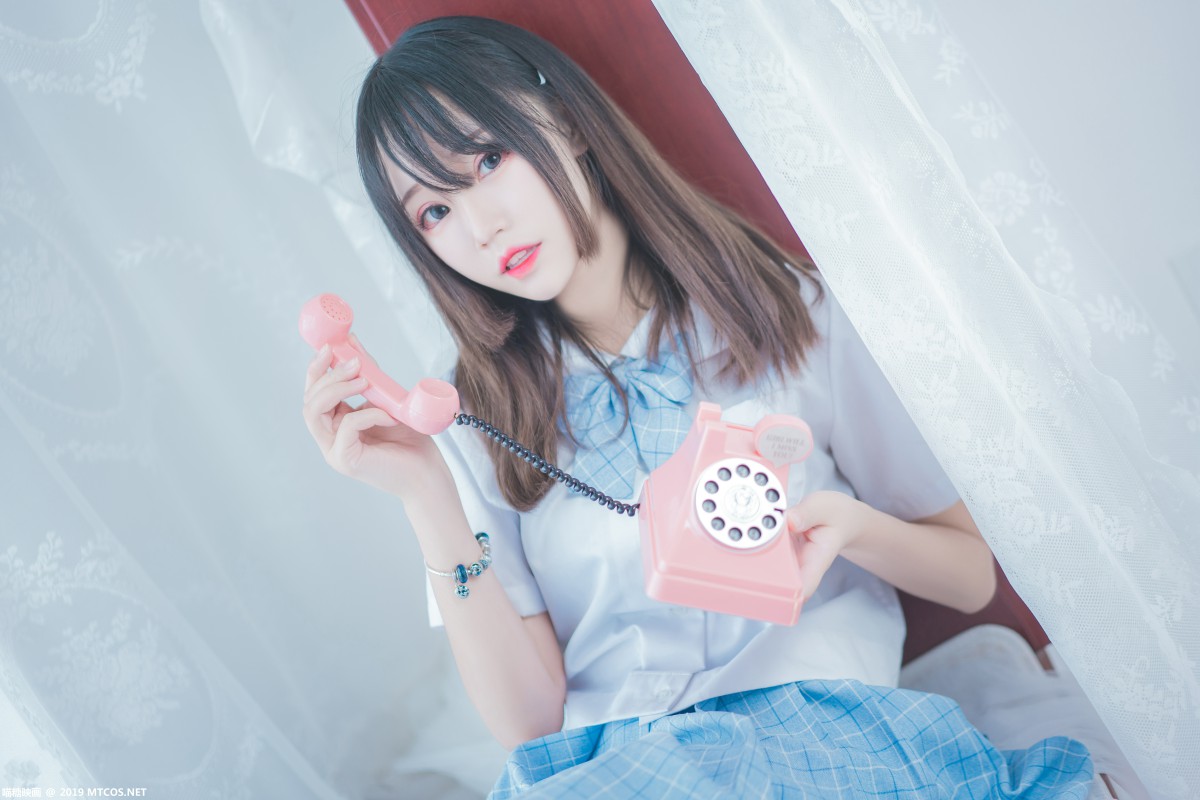 [喵糖映画]VOL.019 蓝白梦幻少女 – COSPLAY