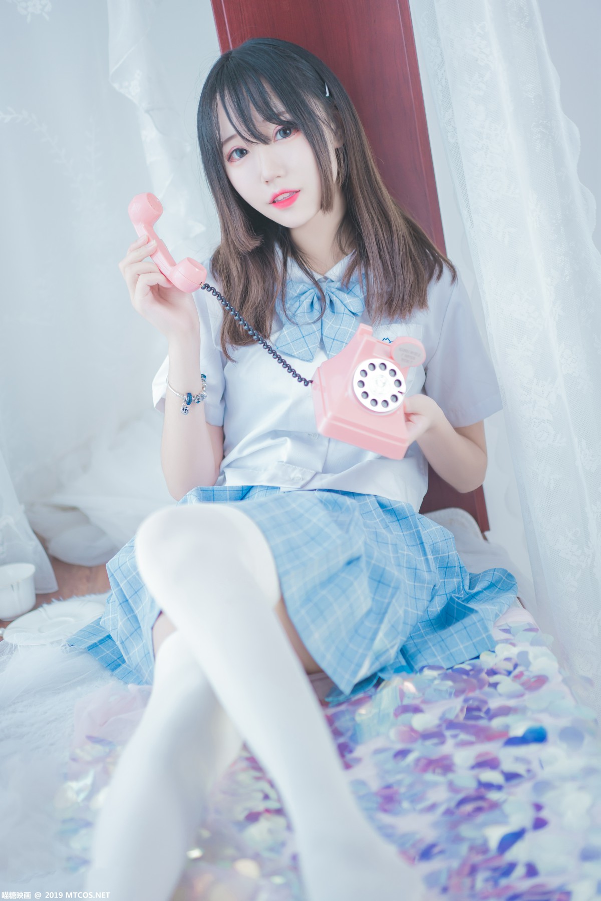 [喵糖映画]VOL.019 蓝白梦幻少女 – COSPLAY