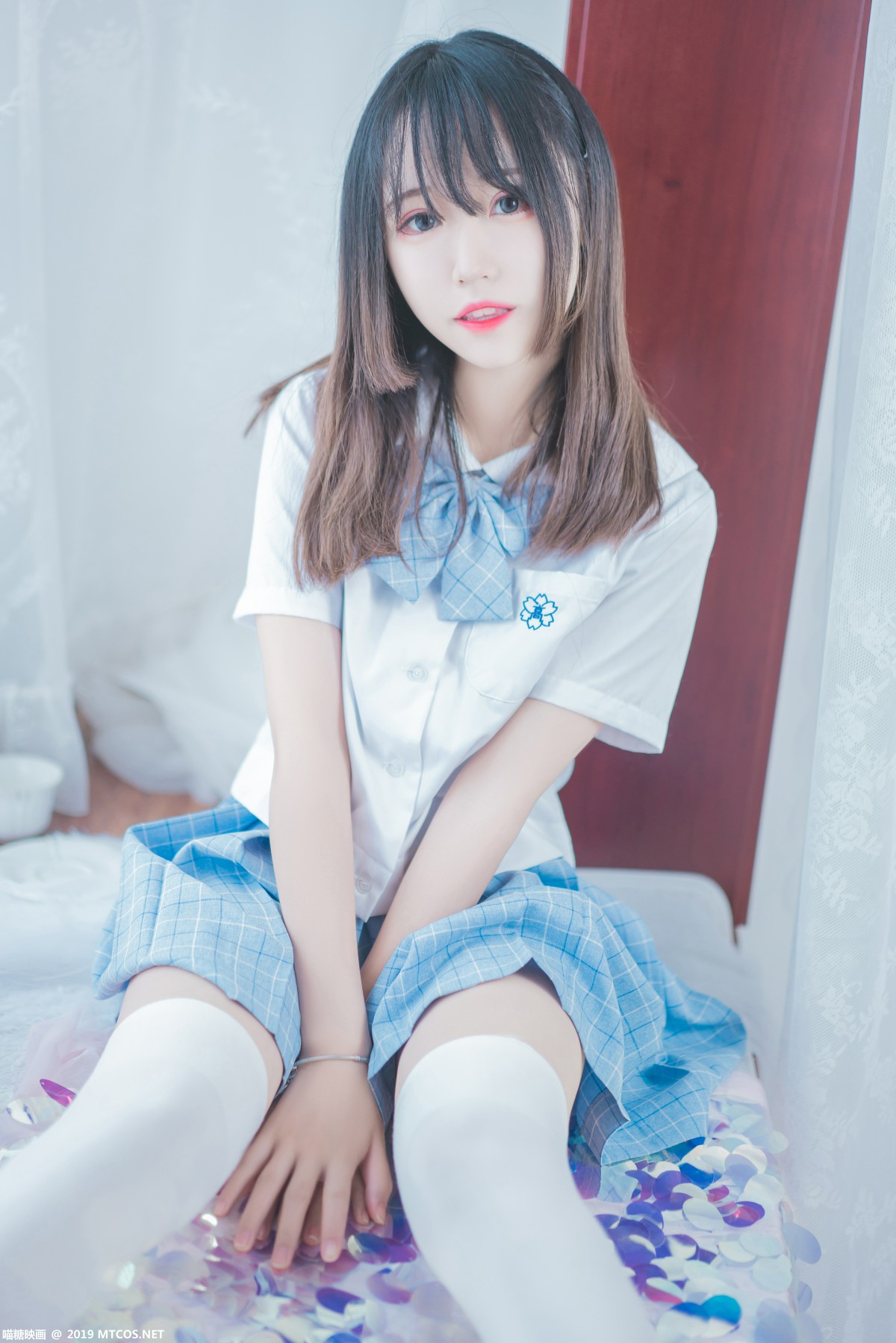 [喵糖映画]VOL.019 蓝白梦幻少女 – COSPLAY