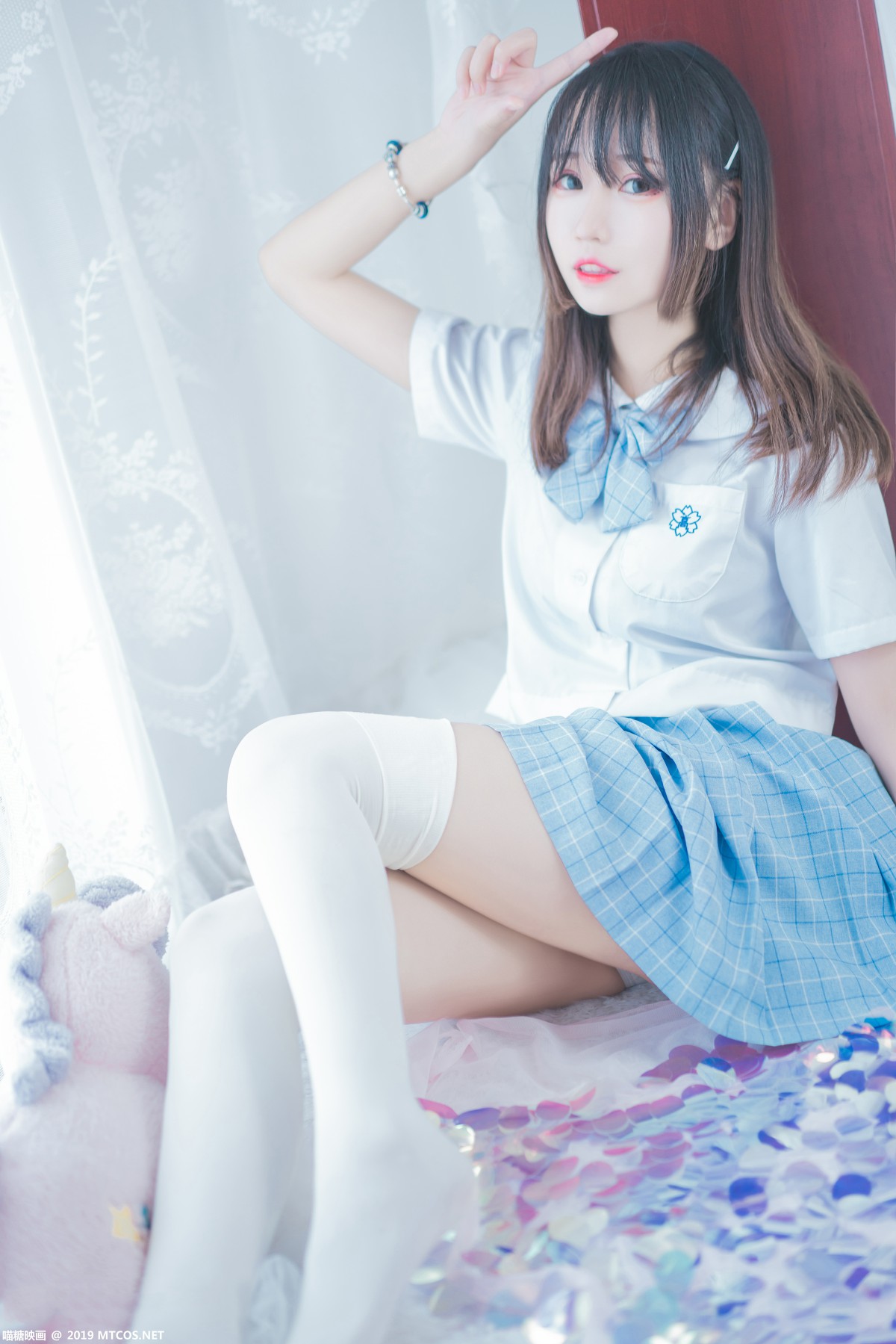 [喵糖映画]VOL.019 蓝白梦幻少女 – COSPLAY