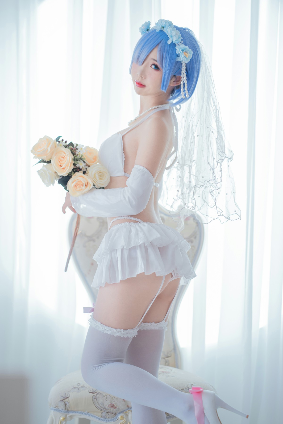 [Cosplay]面饼仙儿 – 花嫁蕾姆 – COSPLAY