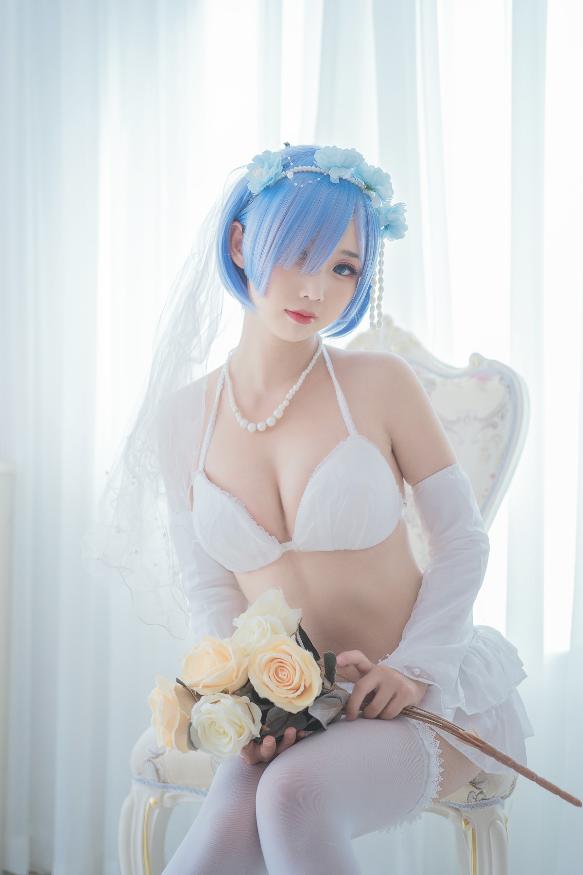 [Cosplay]面饼仙儿 – 花嫁蕾姆 – COSPLAY
