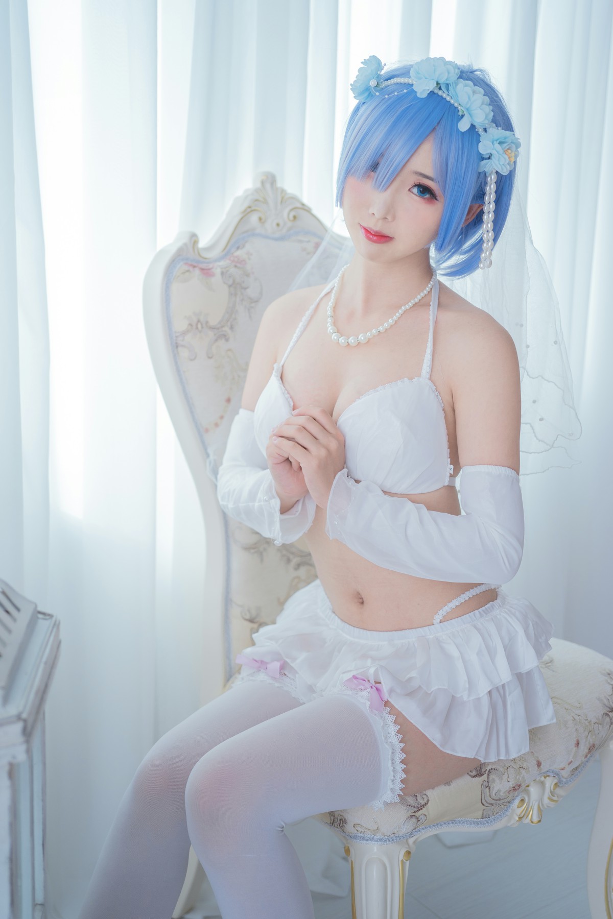 [Cosplay]面饼仙儿 – 花嫁蕾姆 – COSPLAY