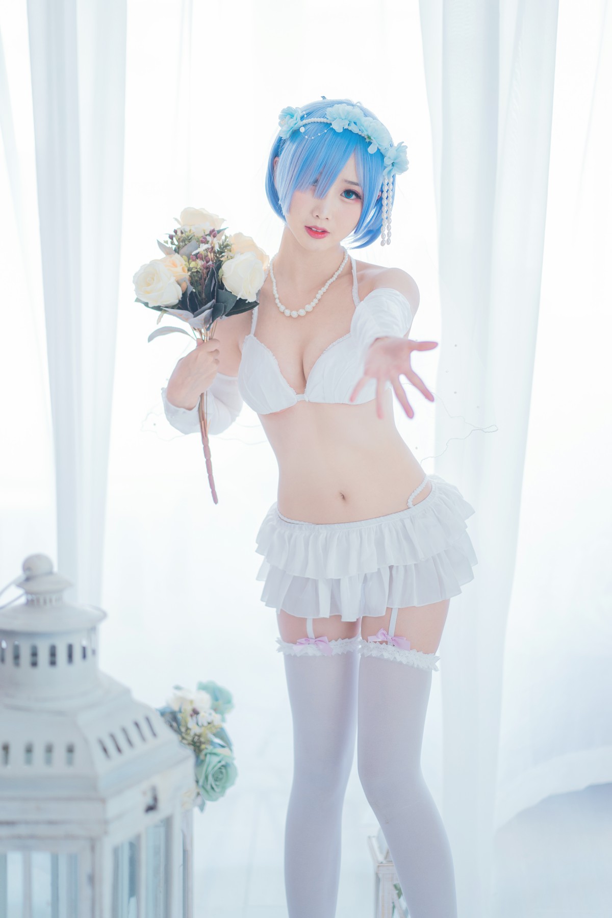 [Cosplay]面饼仙儿 – 花嫁蕾姆 – COSPLAY