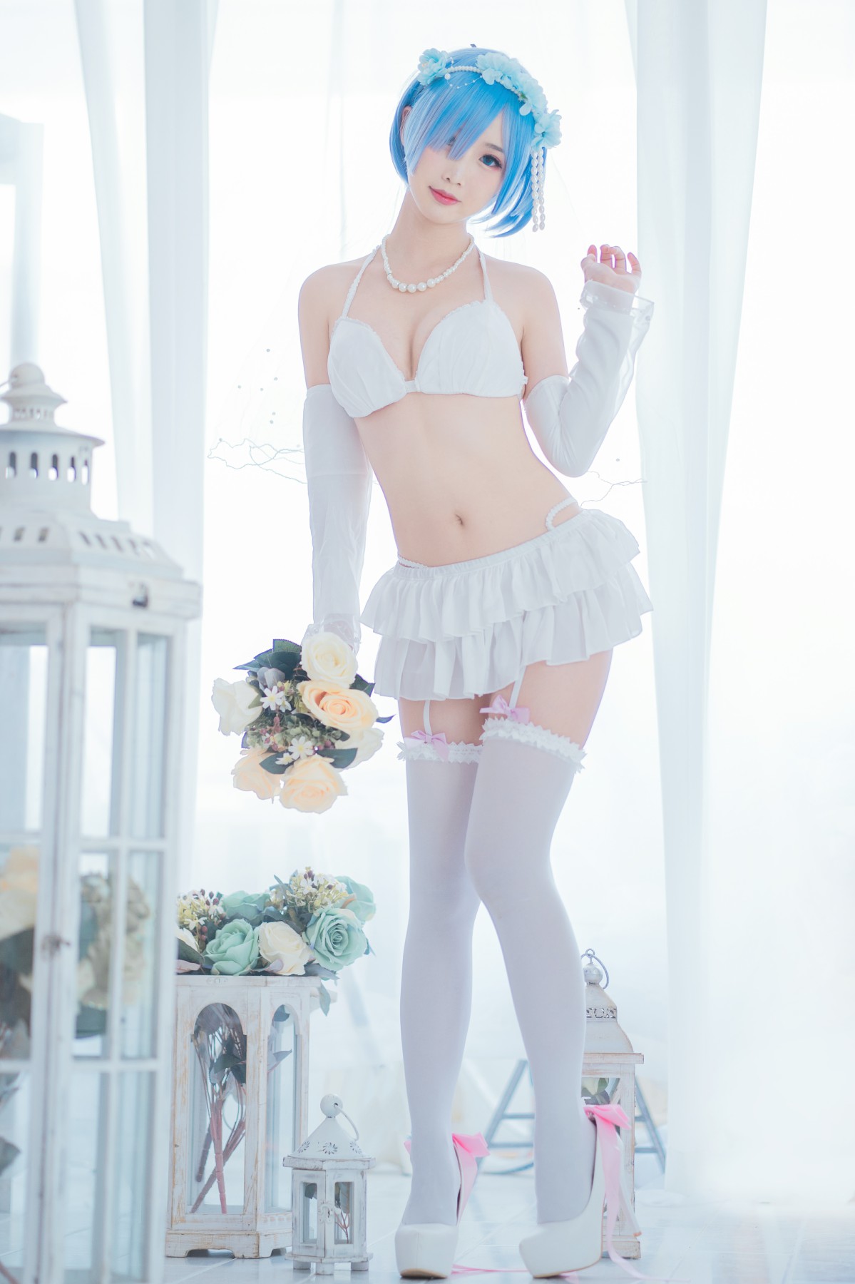 [Cosplay]面饼仙儿 – 花嫁蕾姆 – COSPLAY