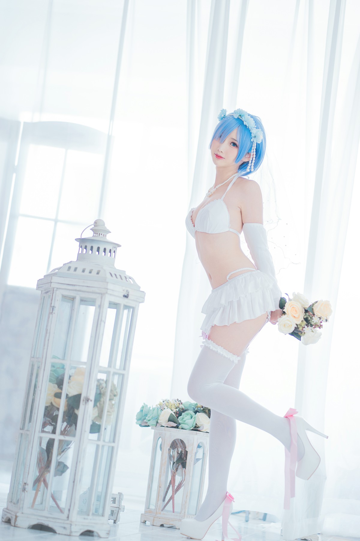 [Cosplay]面饼仙儿 – 花嫁蕾姆 – COSPLAY