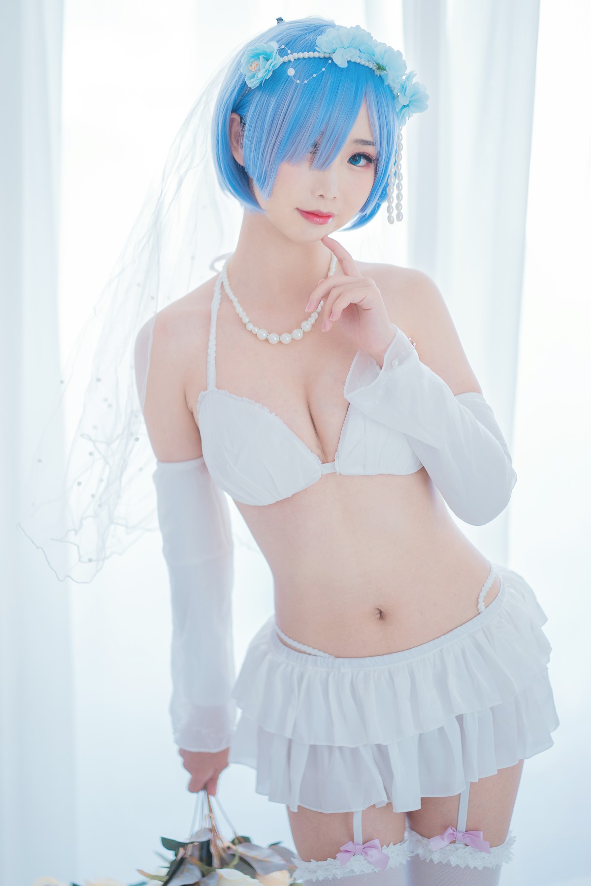 [Cosplay]面饼仙儿 – 花嫁蕾姆 – COSPLAY