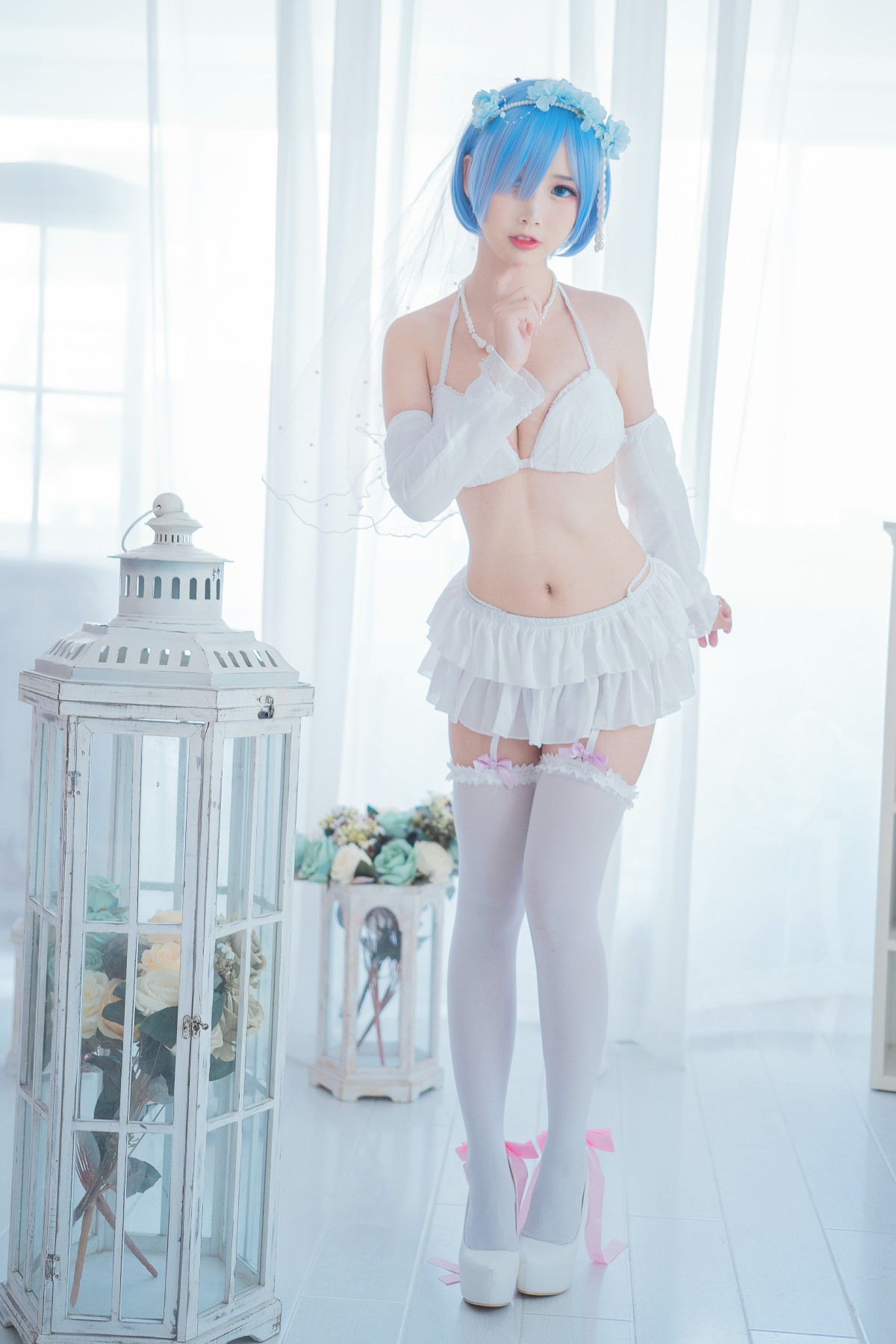 [Cosplay]面饼仙儿 – 花嫁蕾姆 – COSPLAY