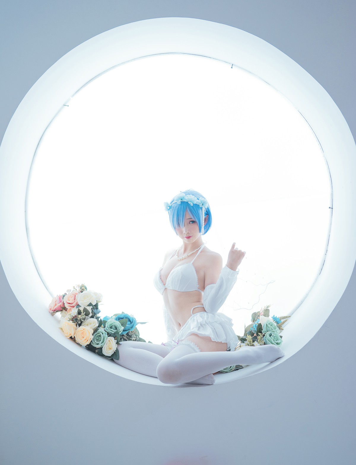 [Cosplay]面饼仙儿 – 花嫁蕾姆 – COSPLAY