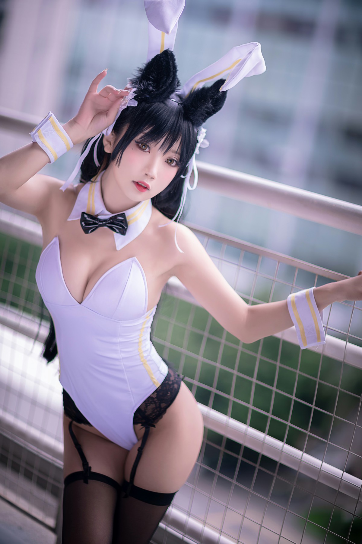 [Cosplay]鬼畜瑶在不在 – 黑丝兔女郎 – COSPLAY