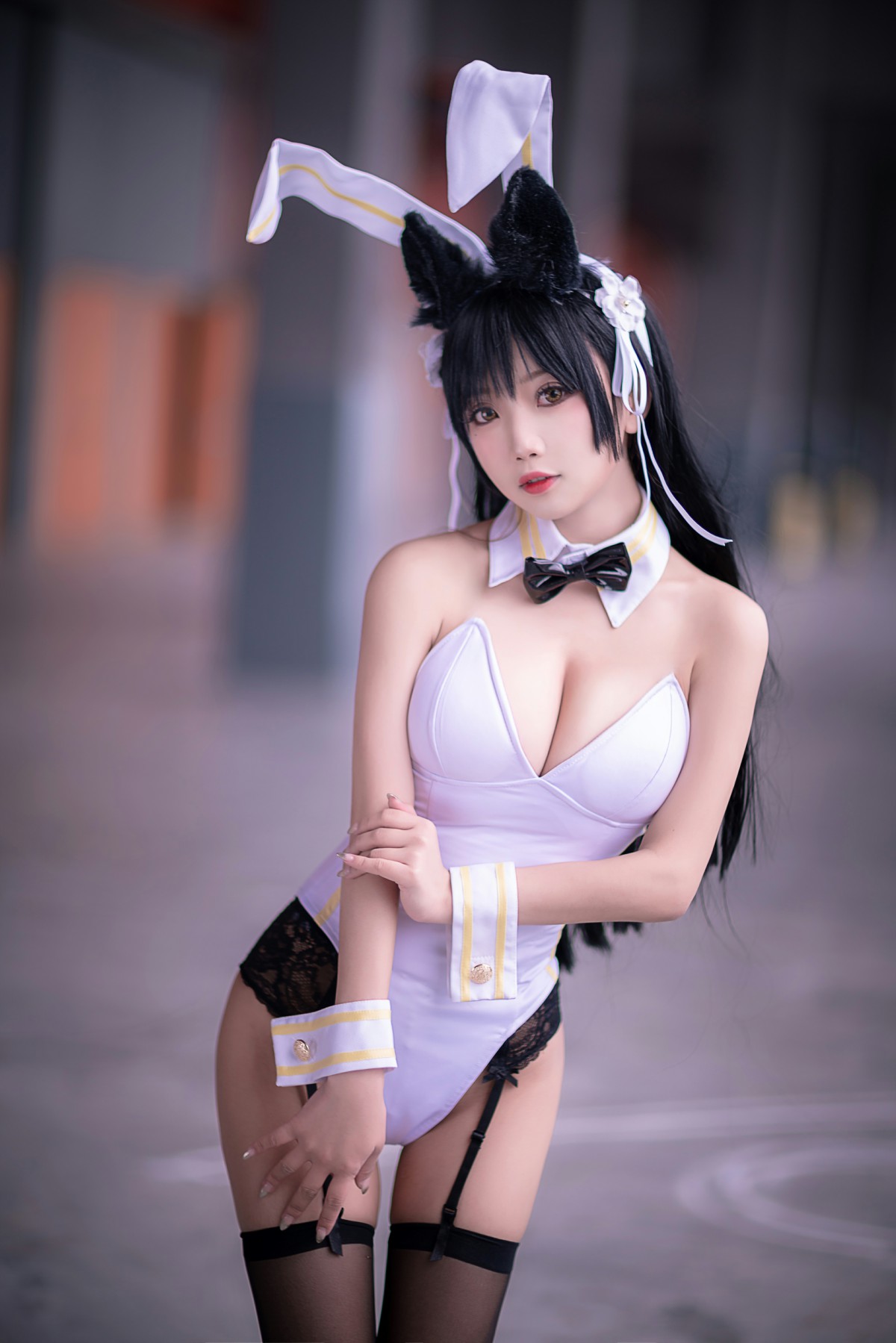 [Cosplay]鬼畜瑶在不在 – 黑丝兔女郎 – COSPLAY
