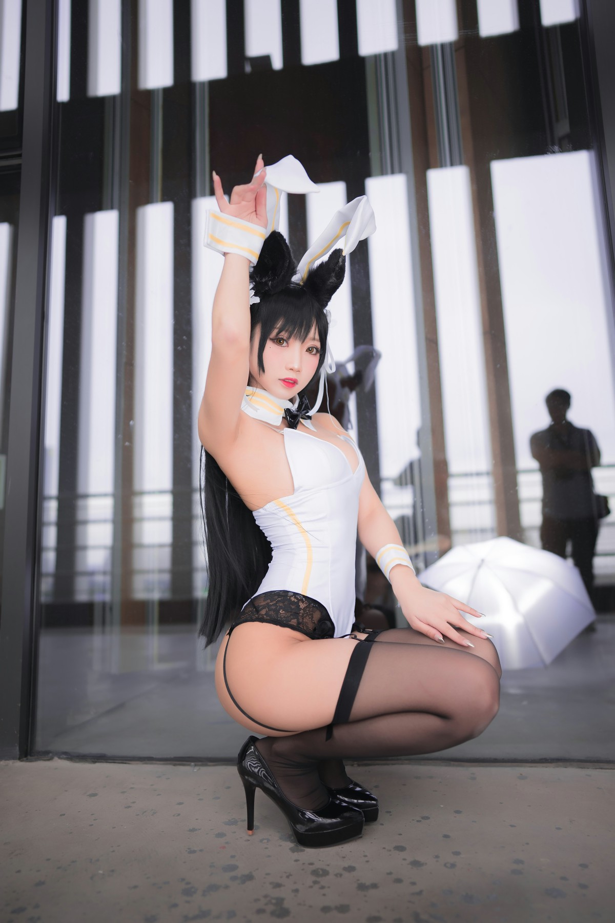 [Cosplay]鬼畜瑶在不在 – 黑丝兔女郎 – COSPLAY