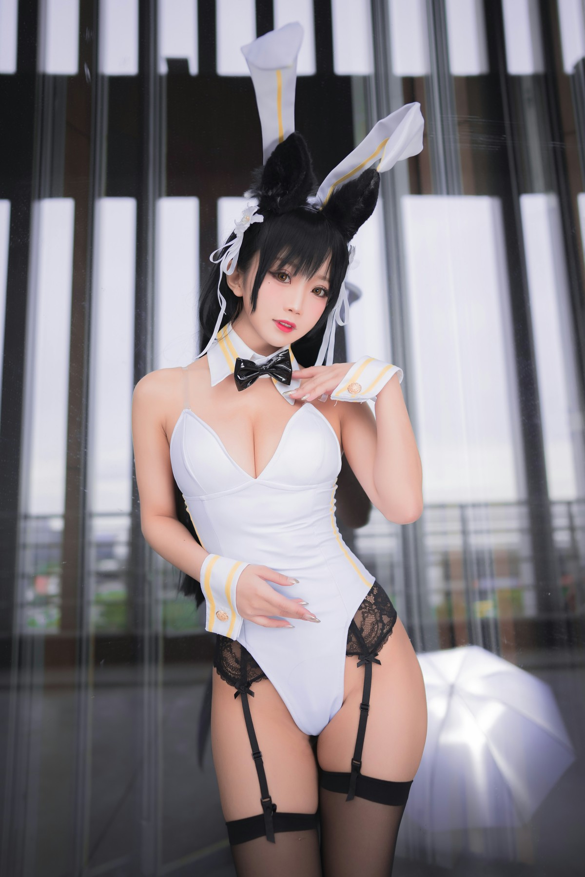 [Cosplay]鬼畜瑶在不在 – 黑丝兔女郎 – COSPLAY