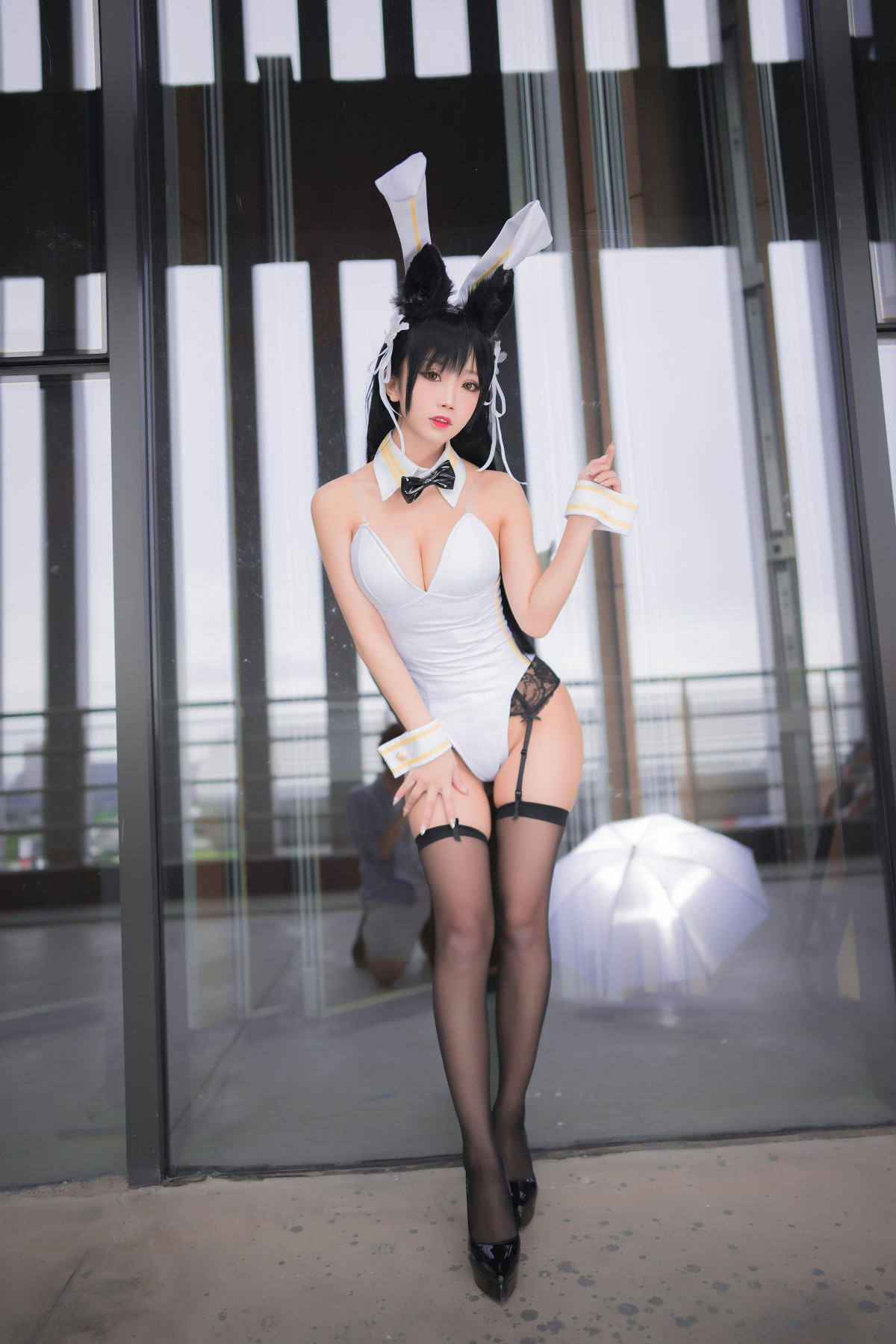 [Cosplay]鬼畜瑶在不在 – 黑丝兔女郎 – COSPLAY