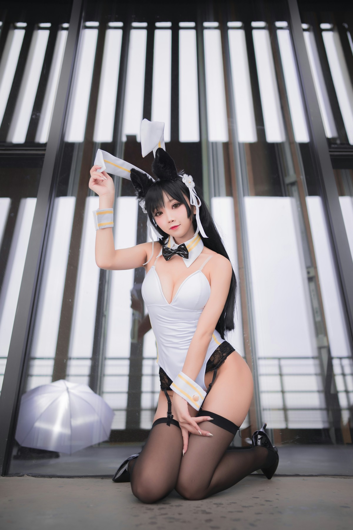 [Cosplay]鬼畜瑶在不在 – 黑丝兔女郎 – COSPLAY