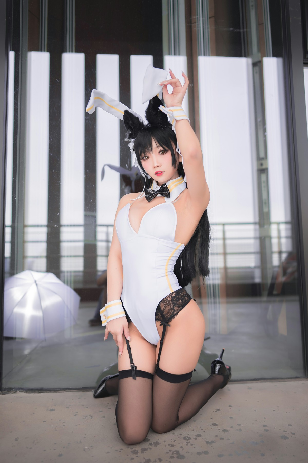 [Cosplay]鬼畜瑶在不在 – 黑丝兔女郎 – COSPLAY