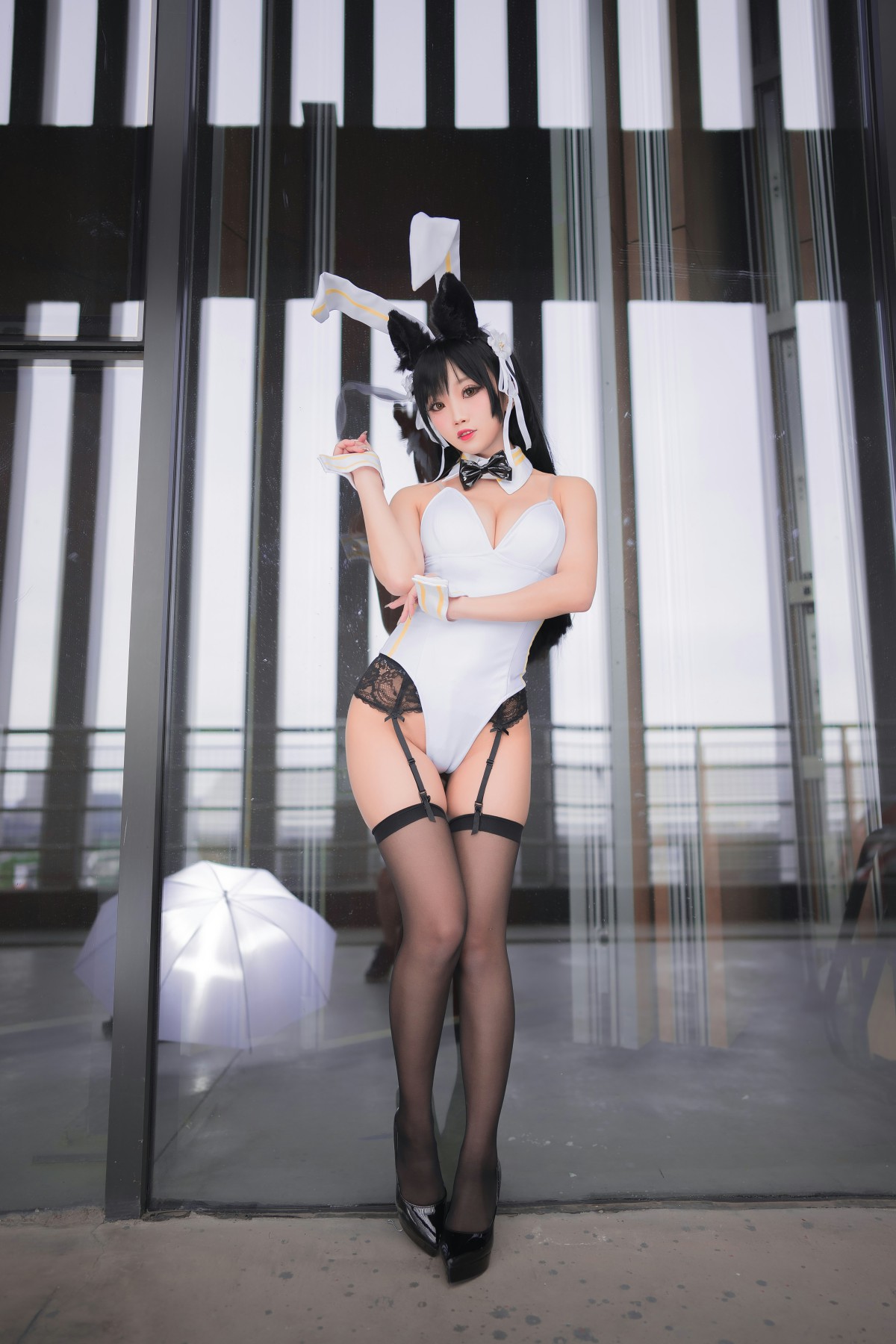 [Cosplay]鬼畜瑶在不在 – 黑丝兔女郎 – COSPLAY