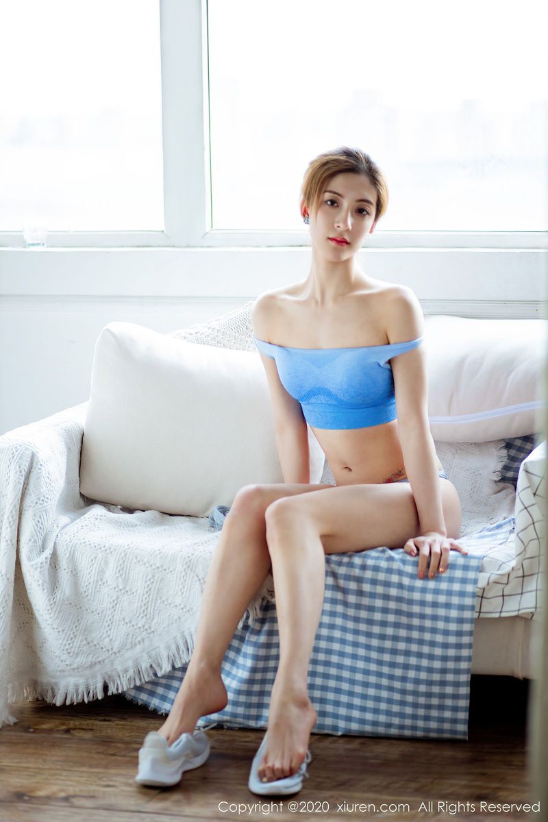 秀人网美女模特林文文yooki绝佳身材运动内衣主题活力写真-御萝部落