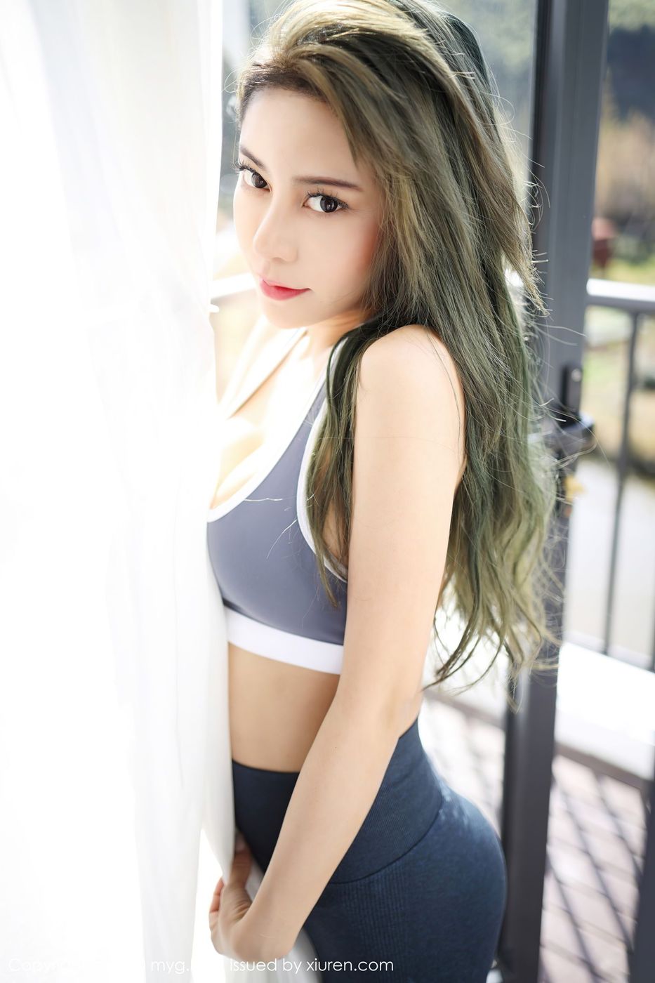 秀人网美女模特monika九月运动内衣魔鬼般惹火身材性感写真-御萝部落